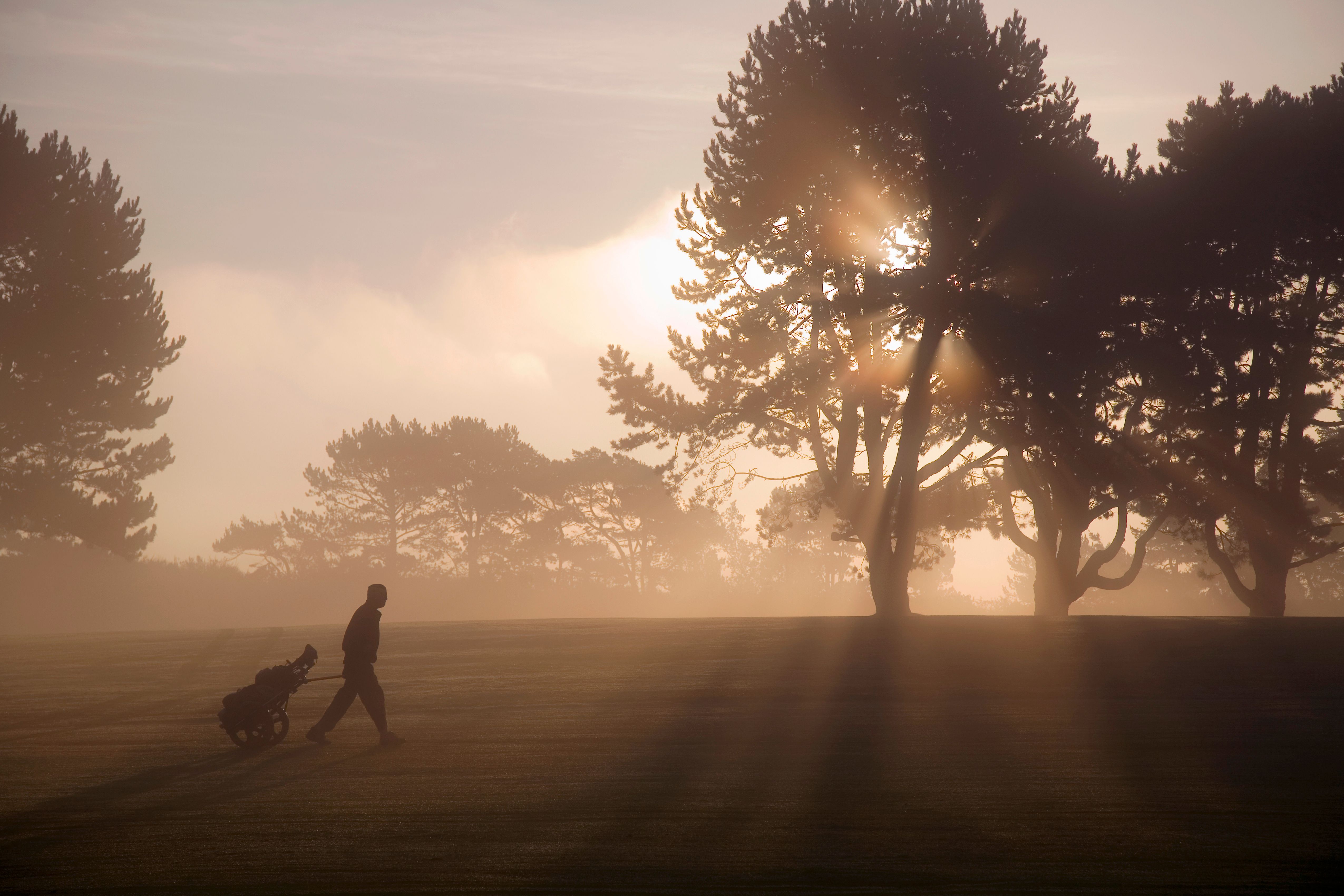 golfer sunrise