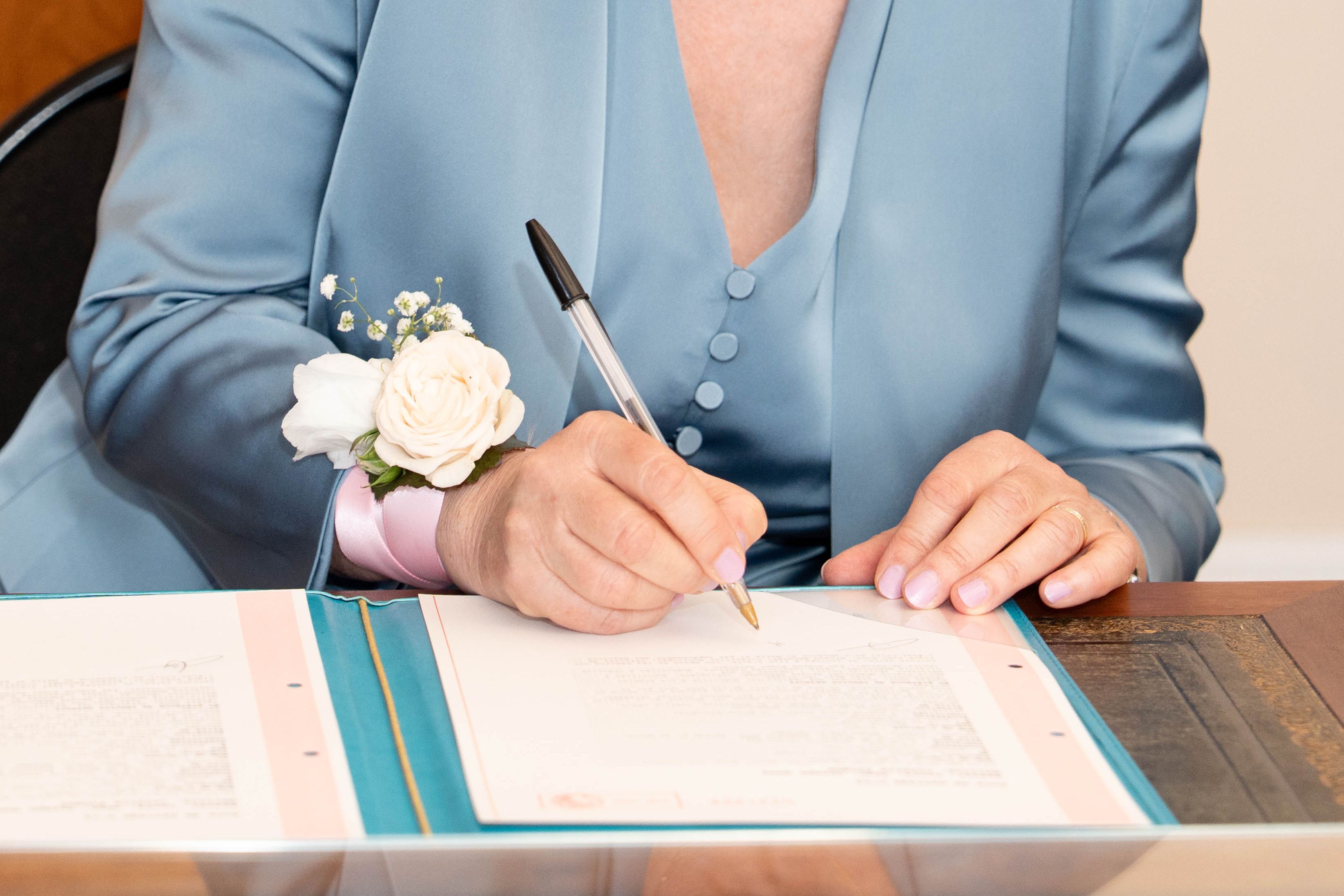 marriage license signing