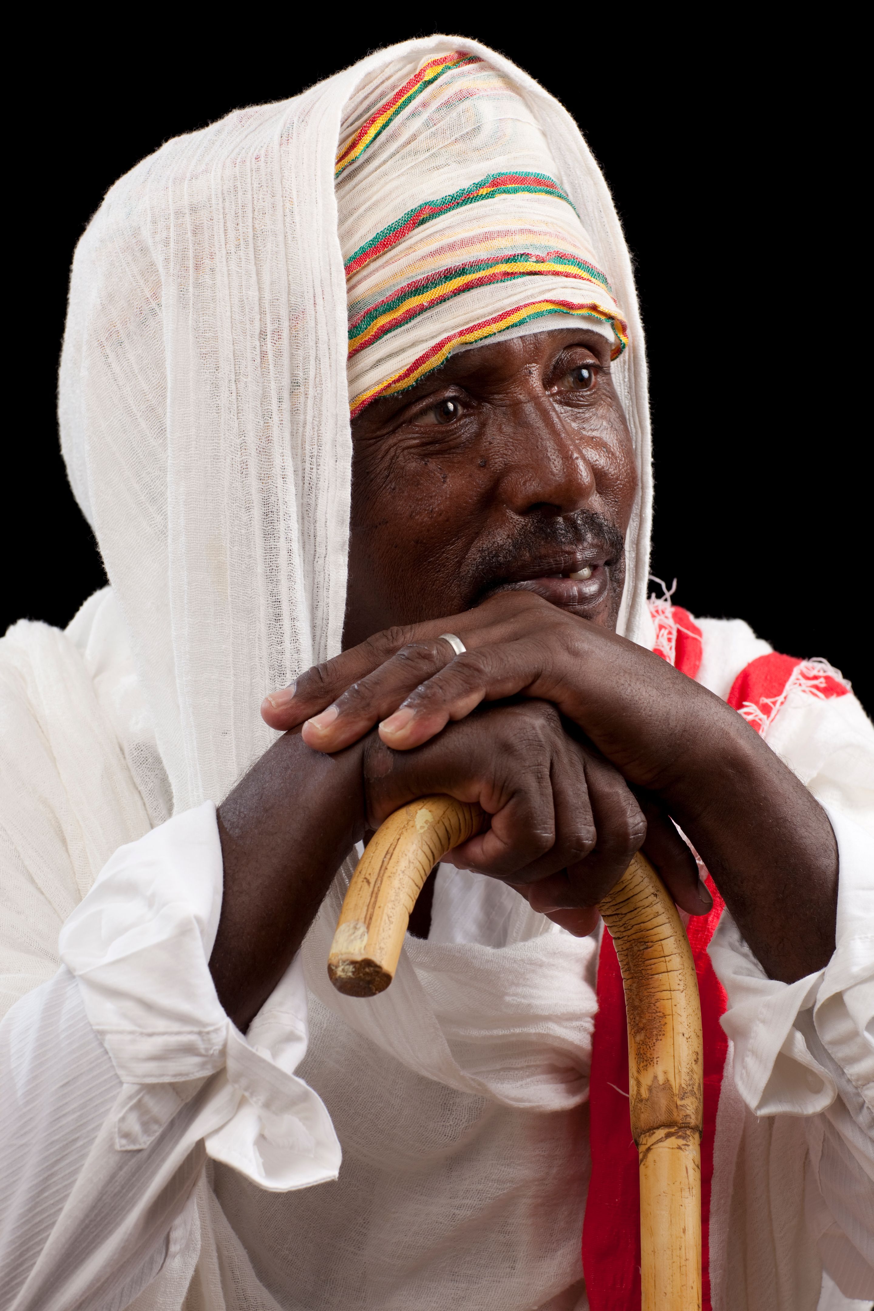 Ethiopian man in traditional wear.