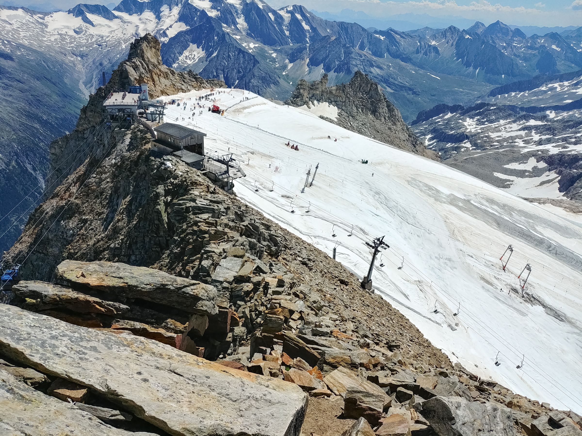 glacier skiing