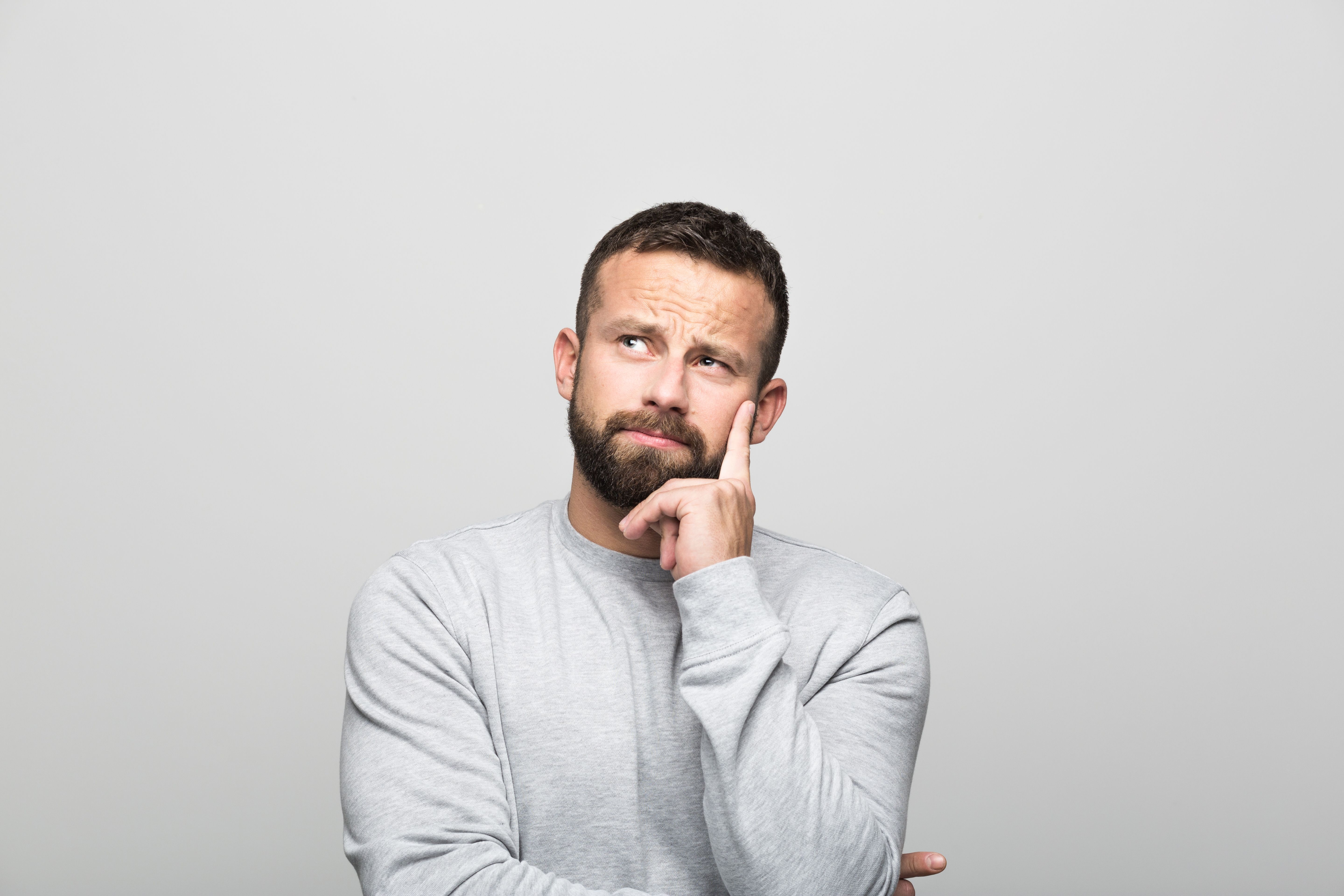 person looking thoughtful