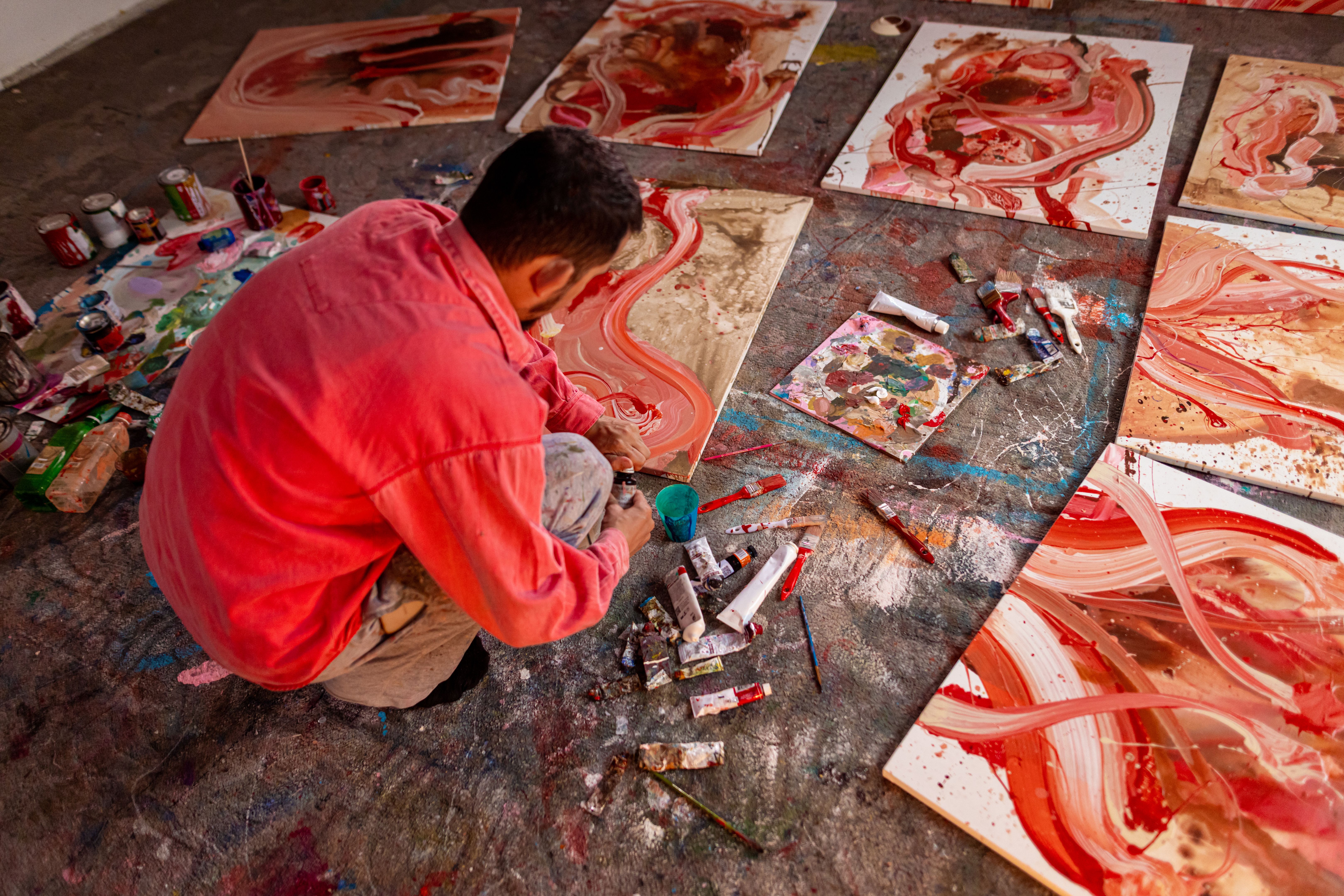 New series of paintings inspired by the color red