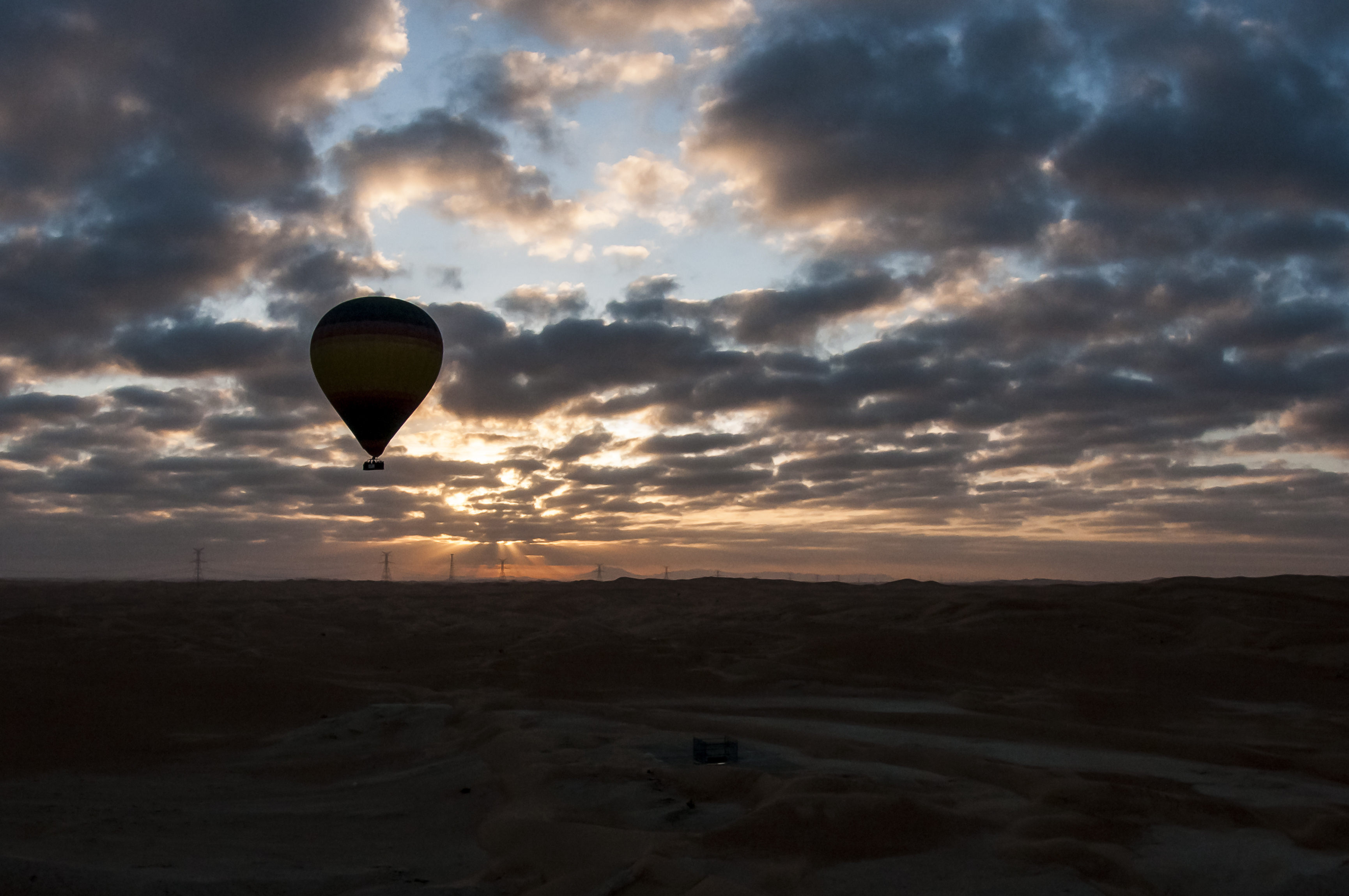Balloon at sunrise
