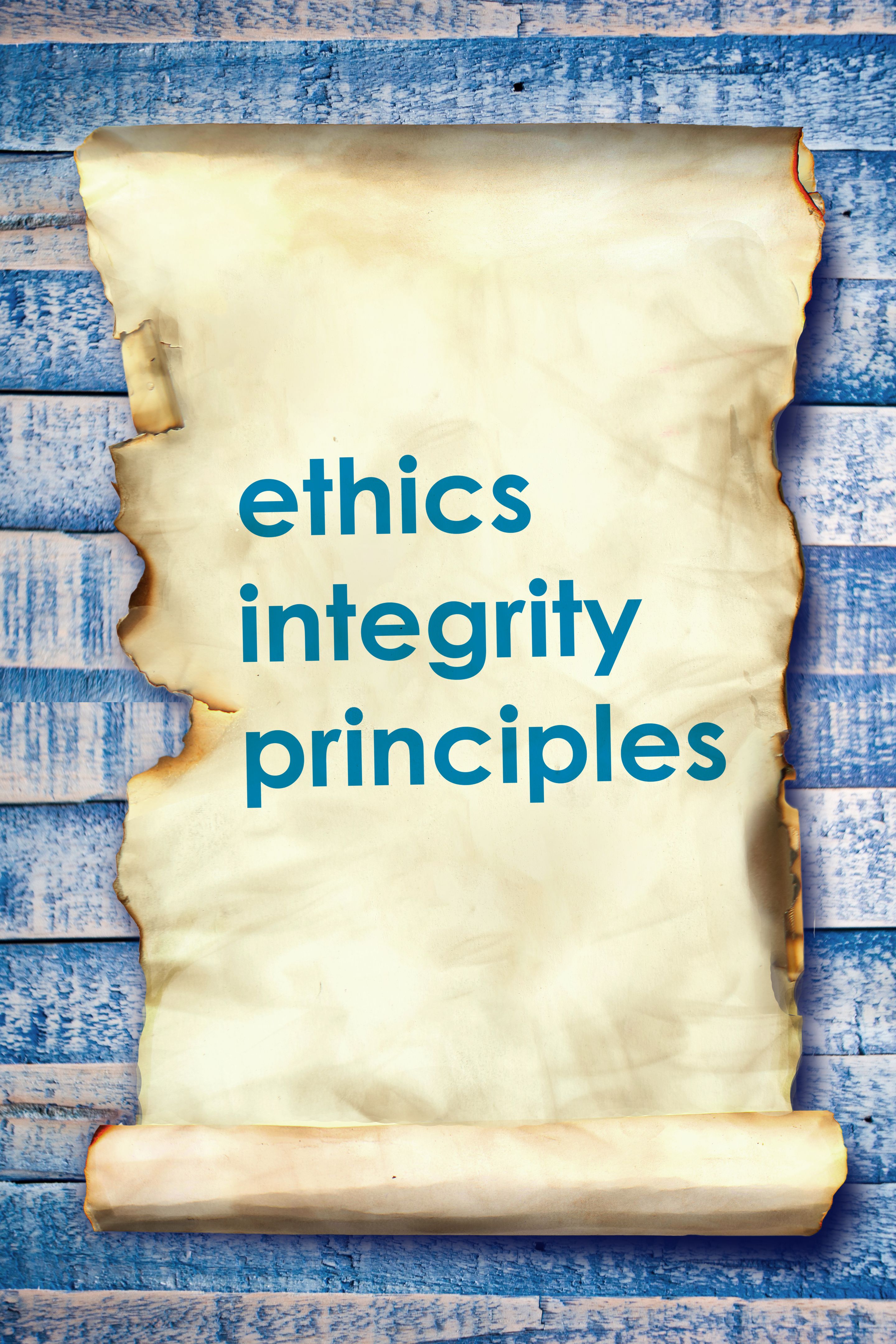 Ethics Integrity Principles, Business Words Quotes Concept