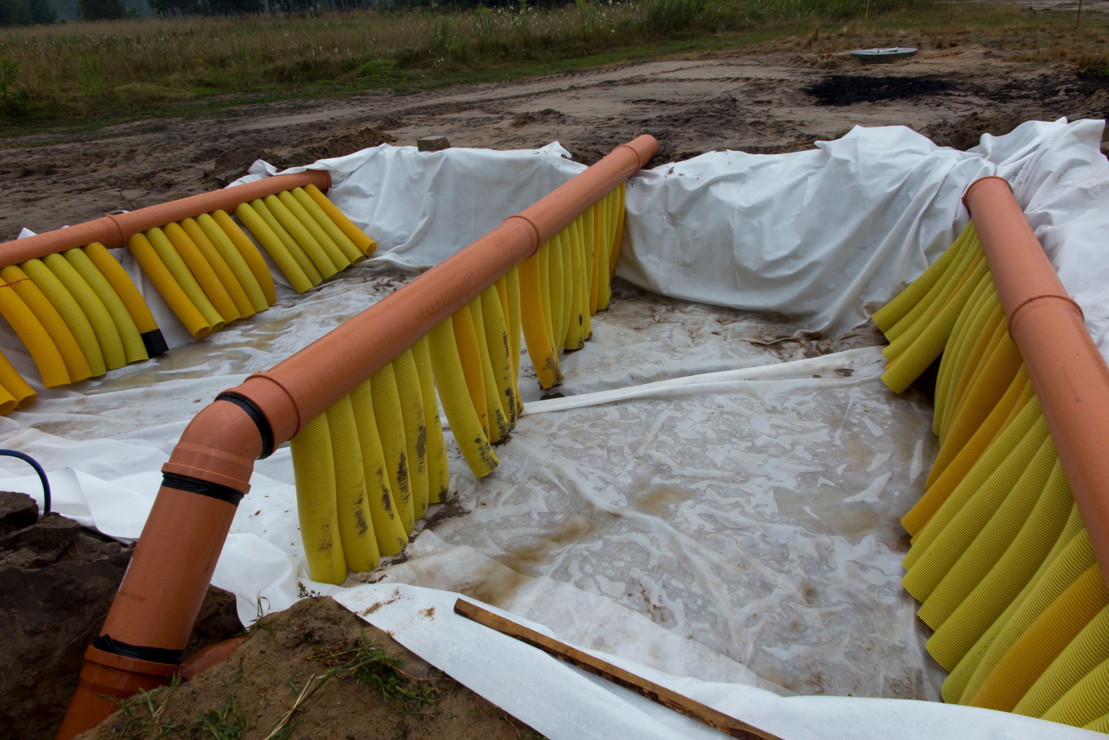 bio-swale installation