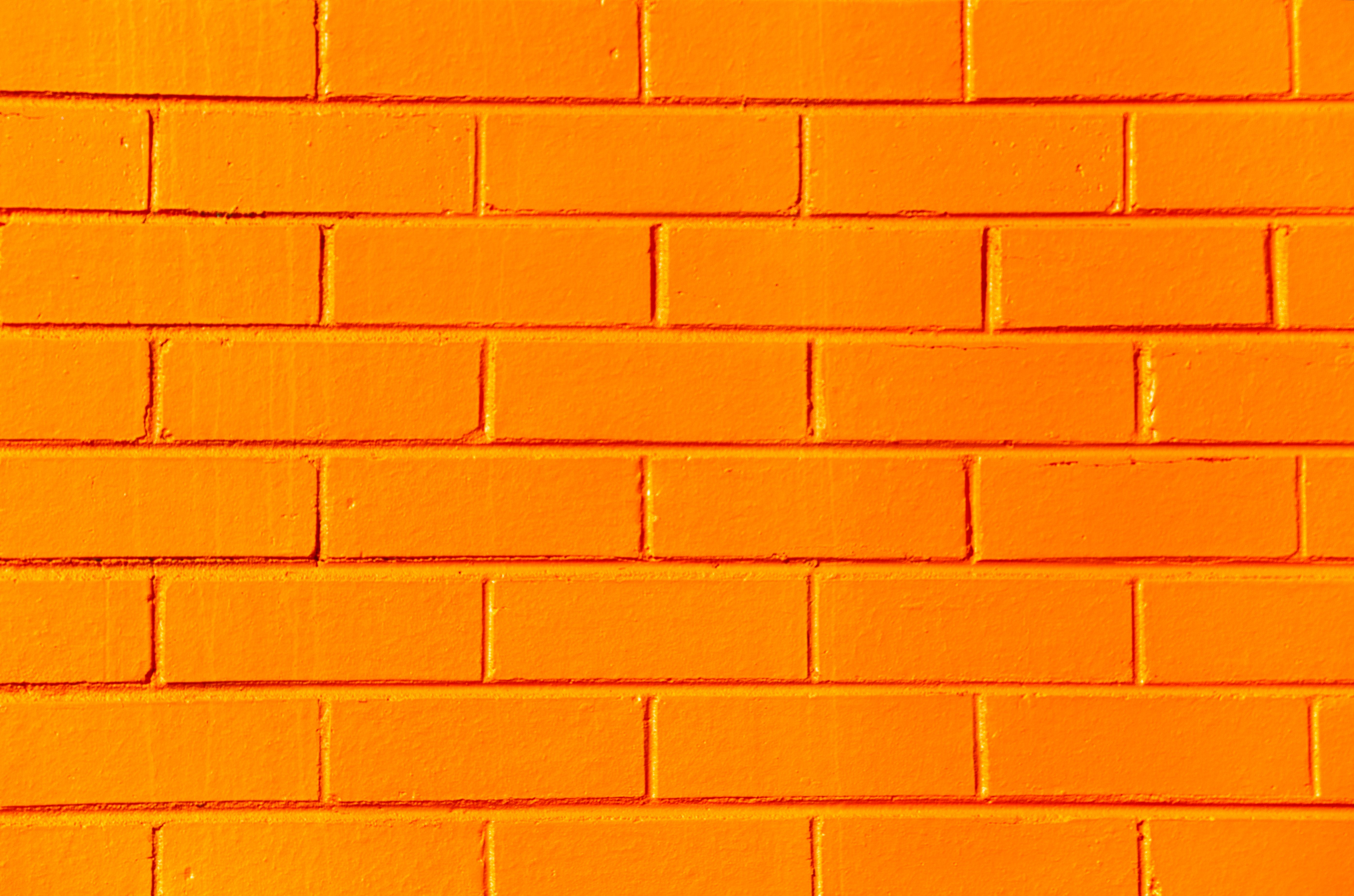 Abstract Orange Brick Wall Painted Backgrounds Full Frame