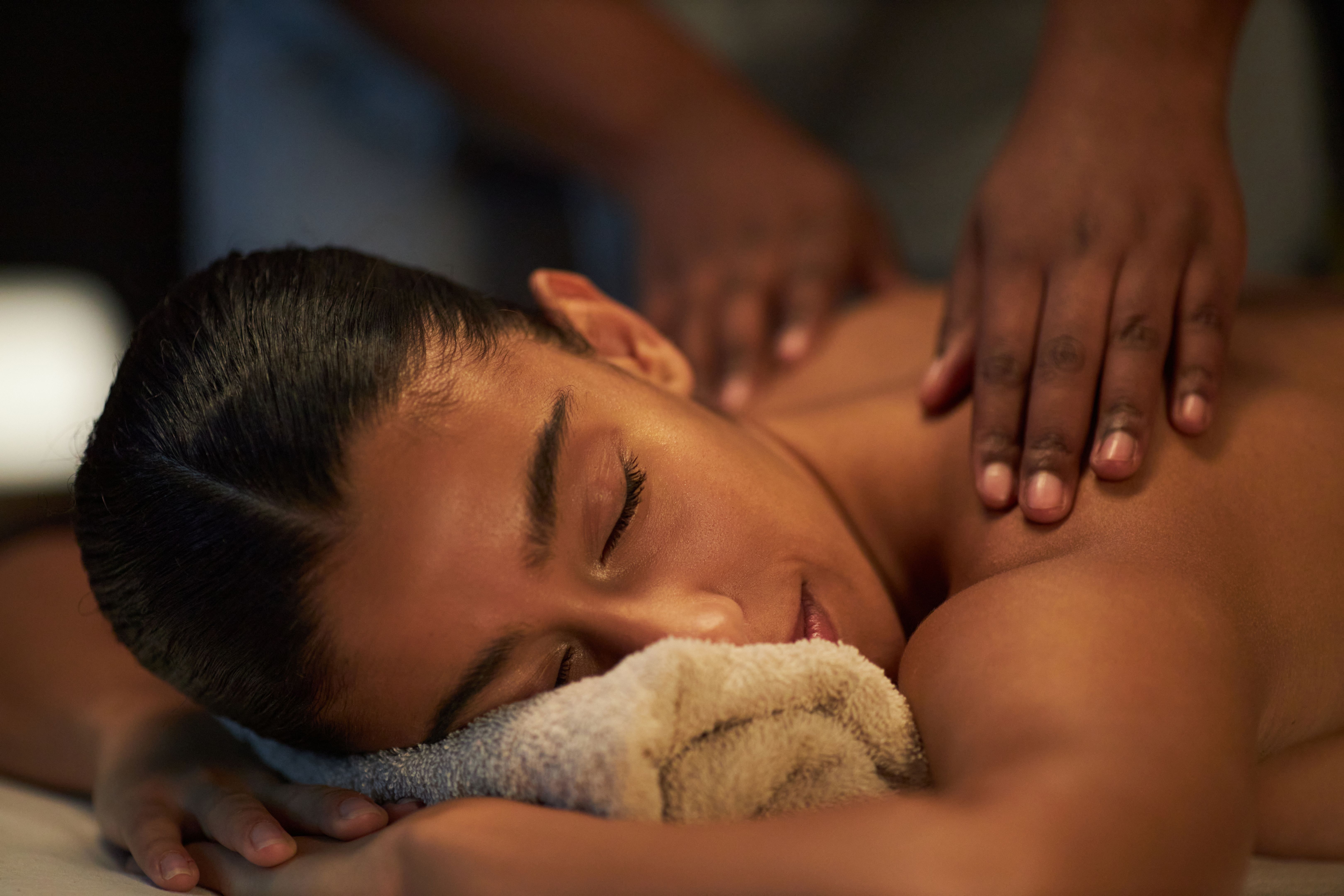 relaxed person massage