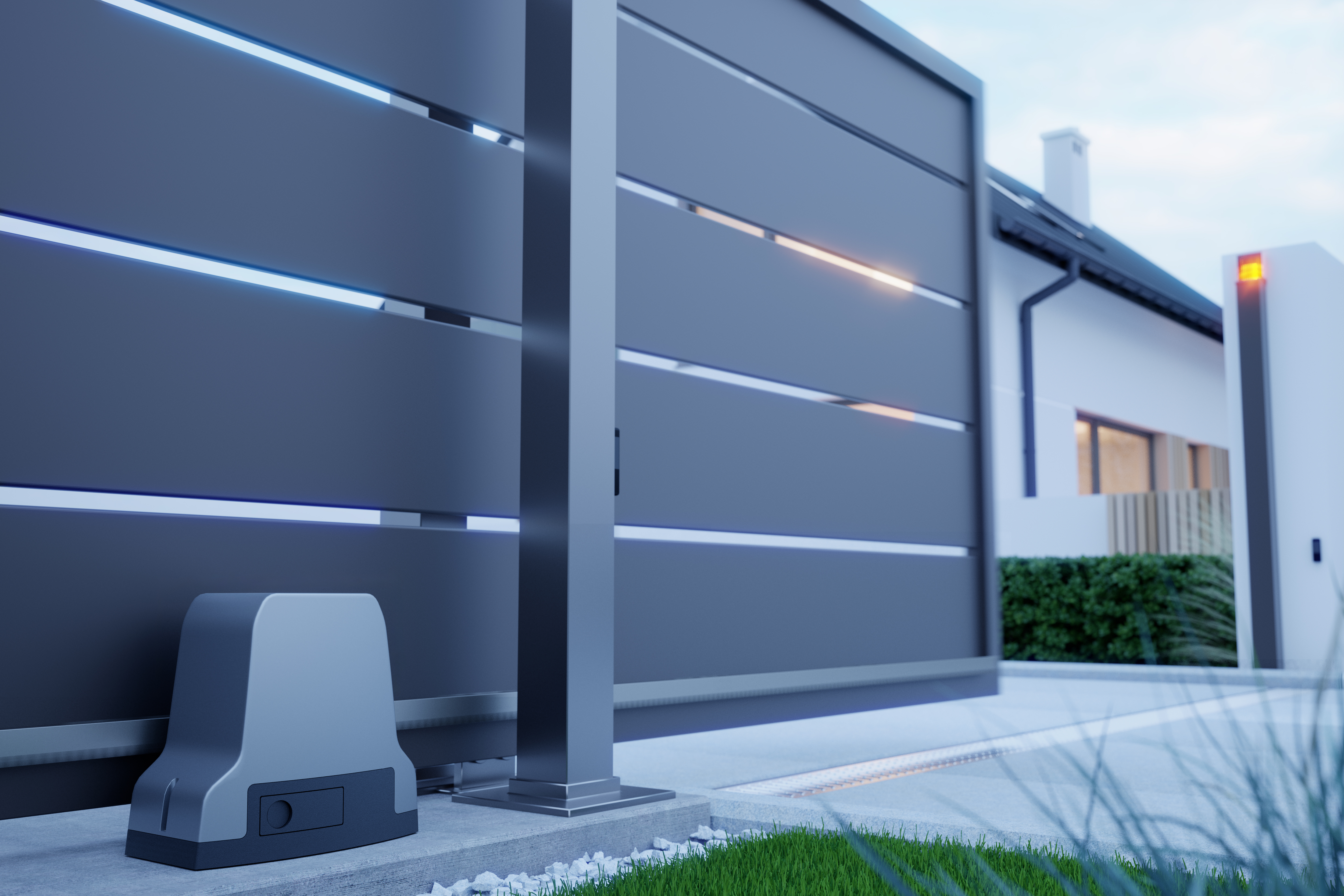 Automatic Sliding Gate and house Automatic Sliding Gate and house