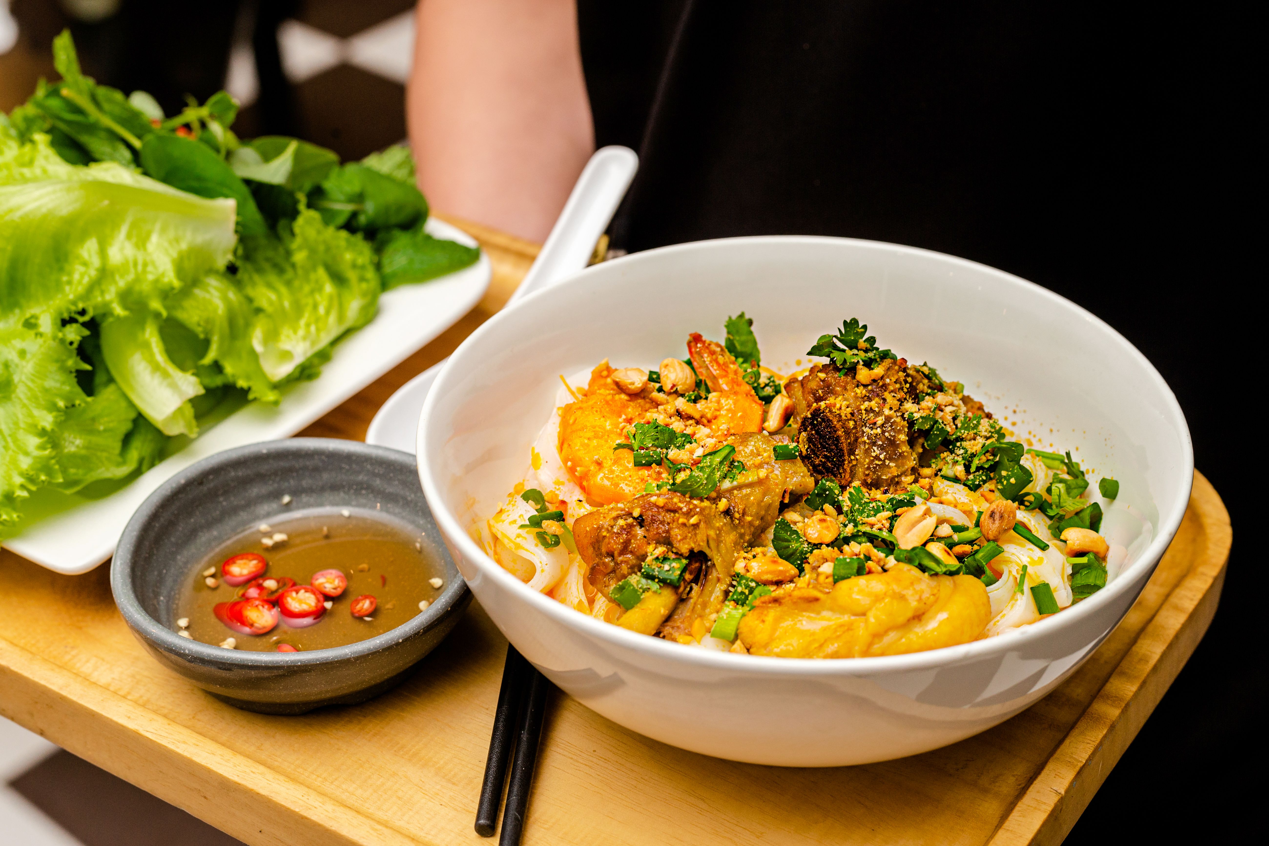 Quang Noodles - Traditional Vietnamese Quang Nam Province Noodles Dish