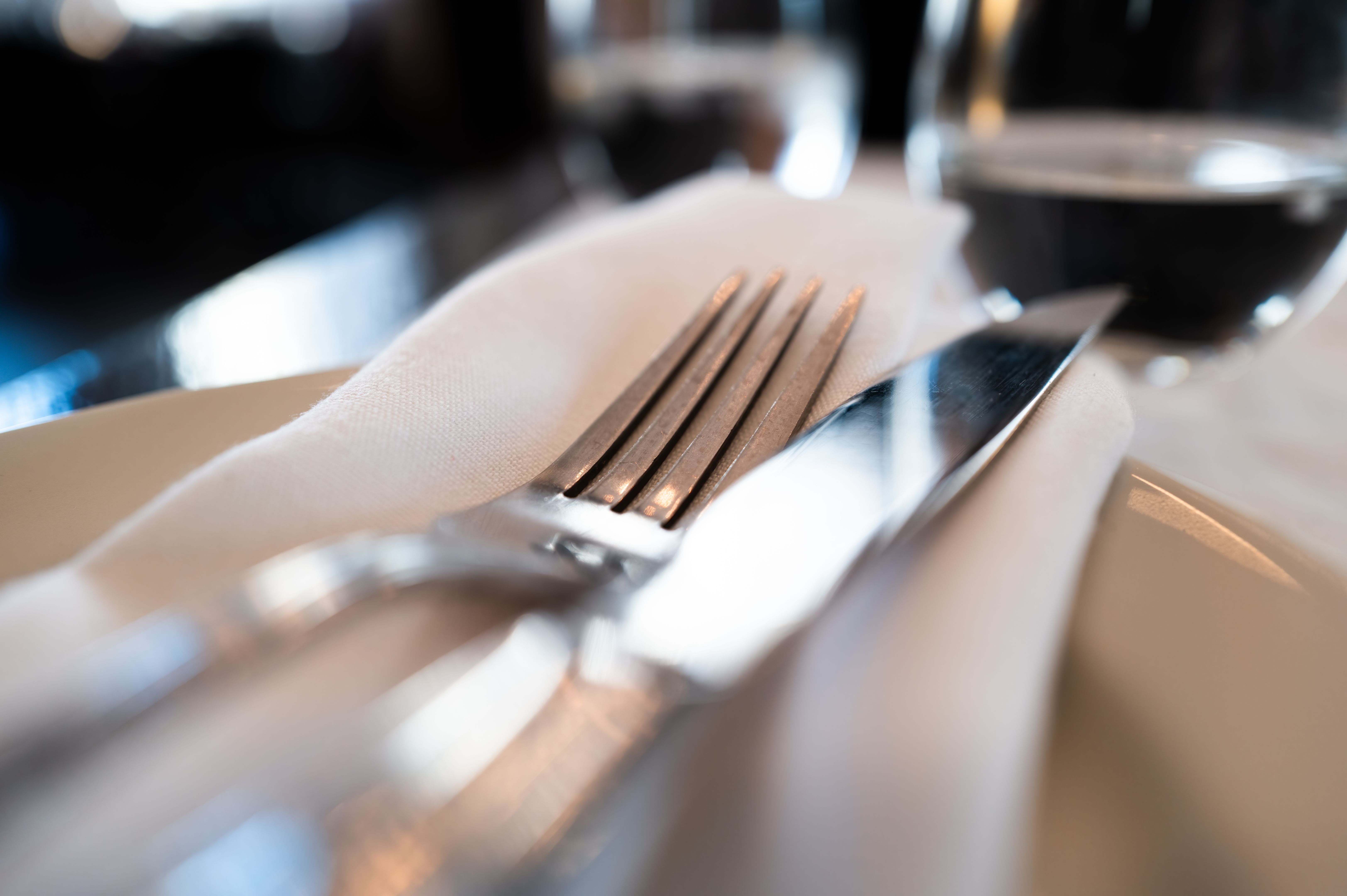 table setting closeup