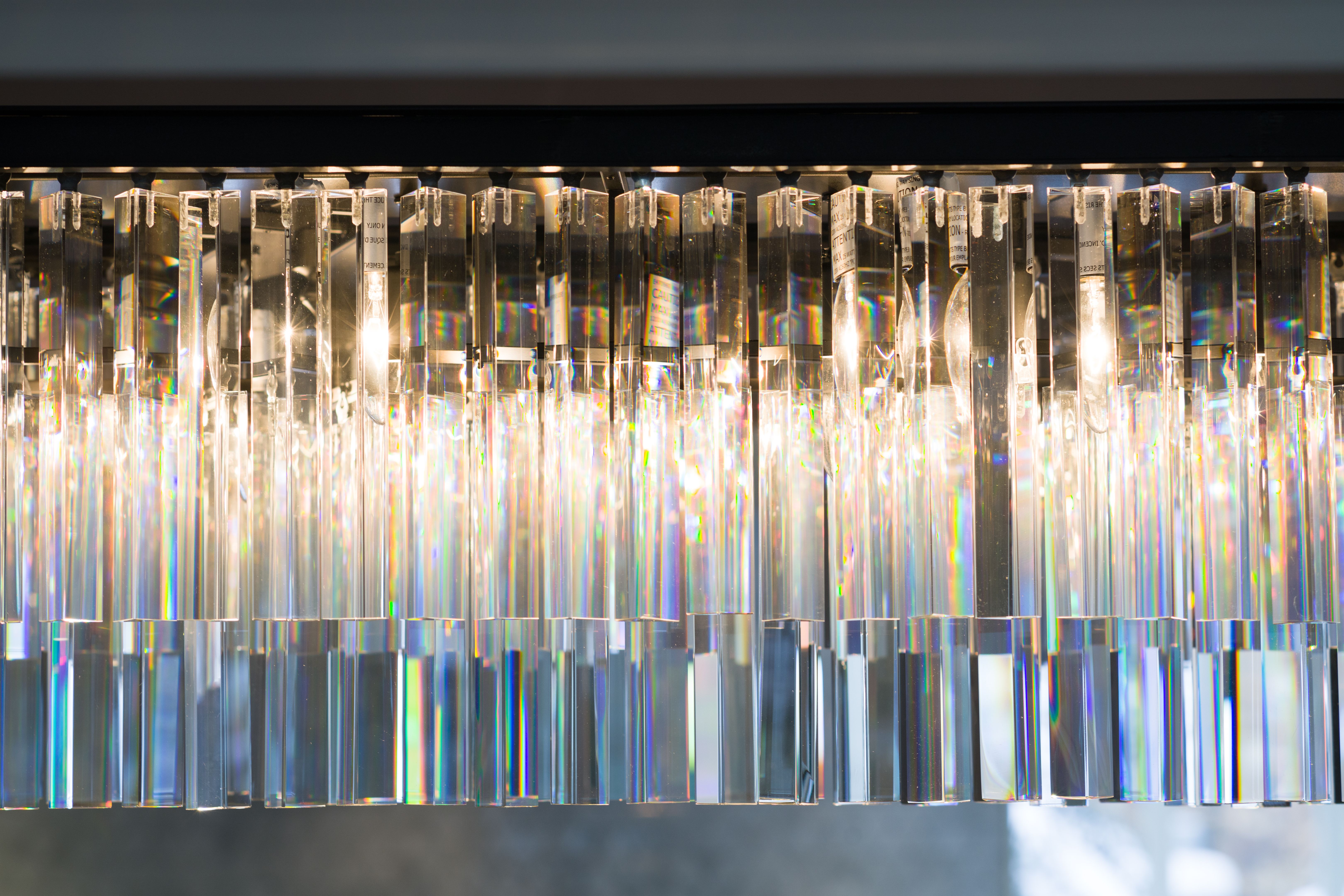 crystal chandelier living room