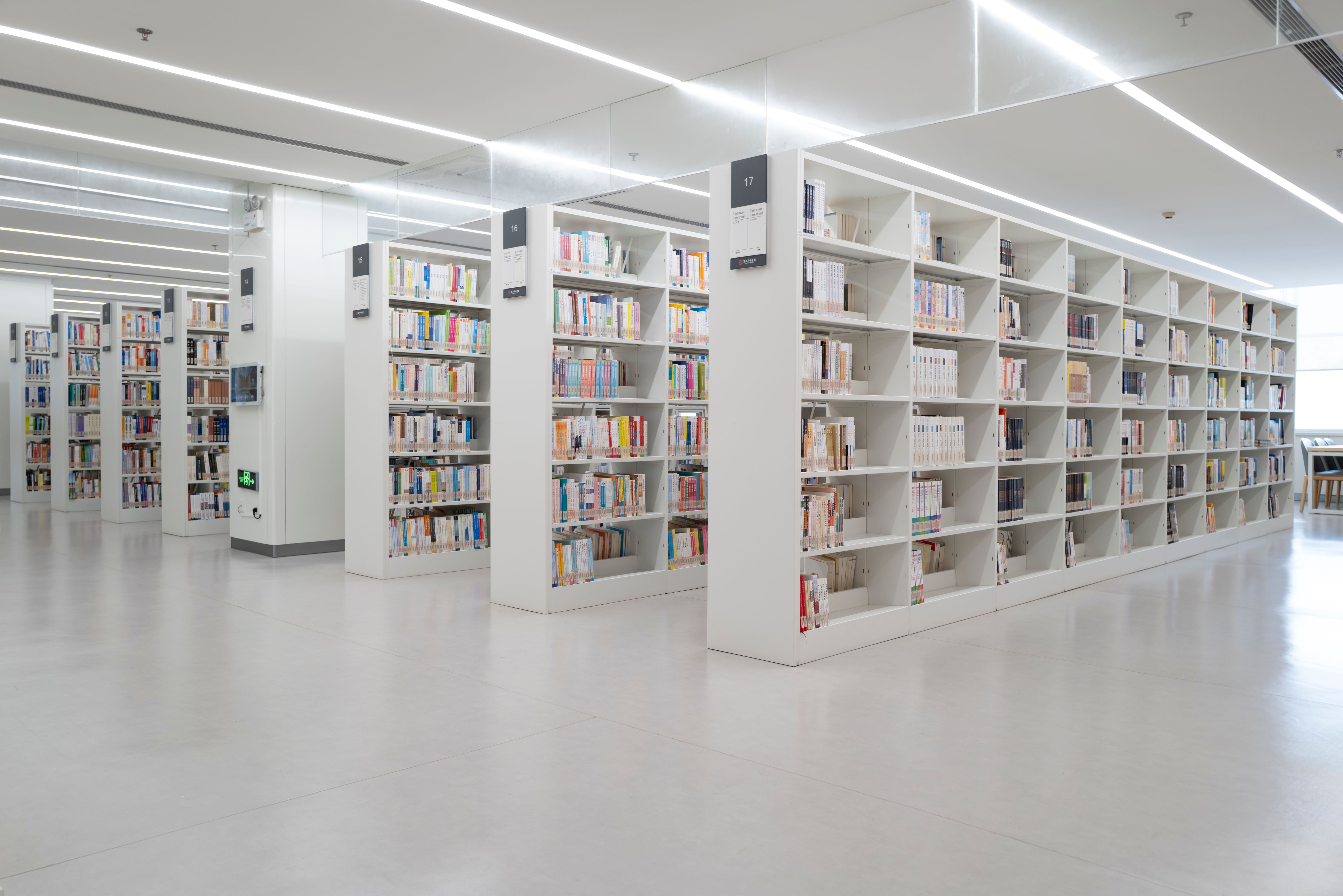 library bookshelves