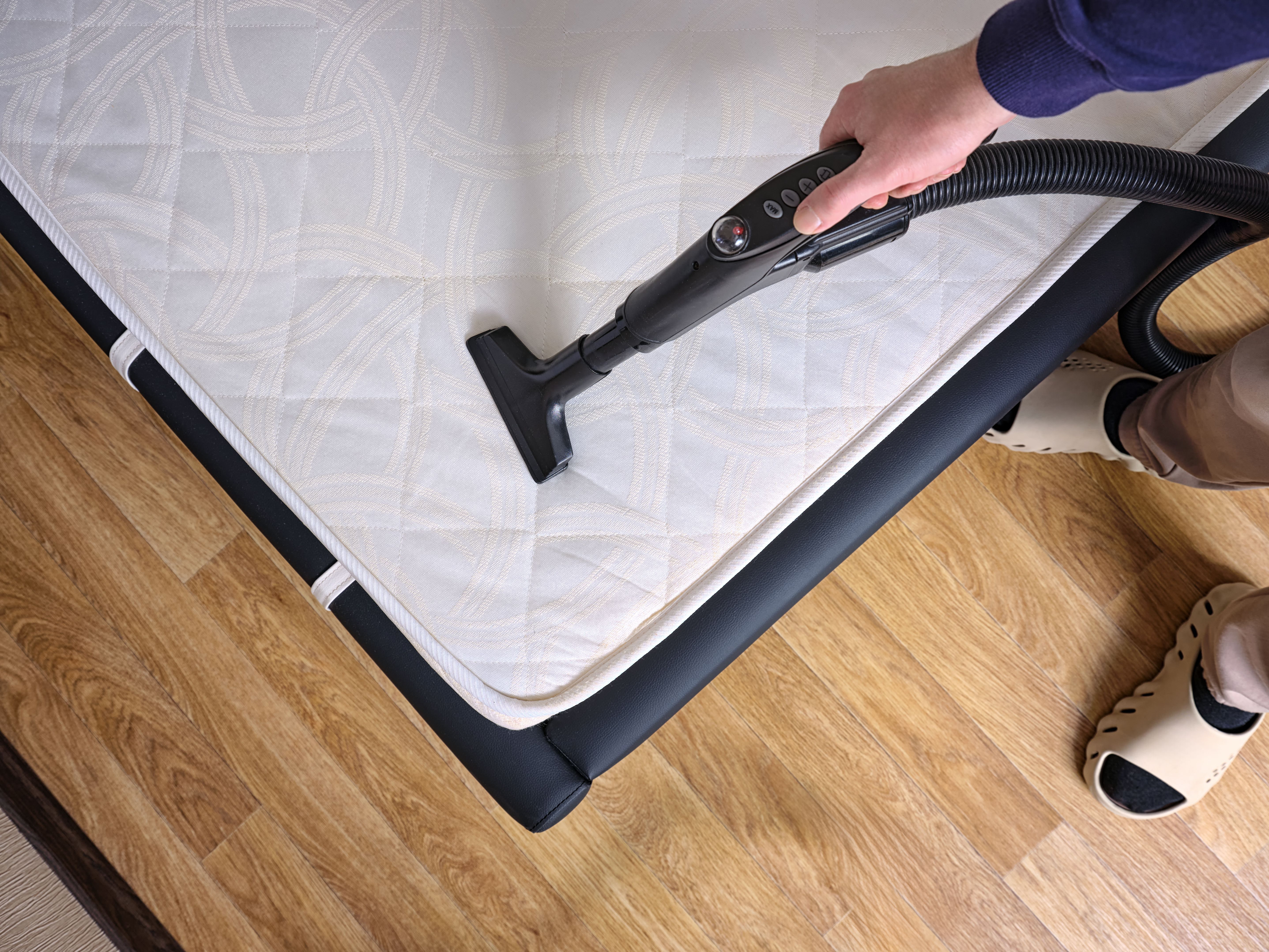 vacuuming mattress