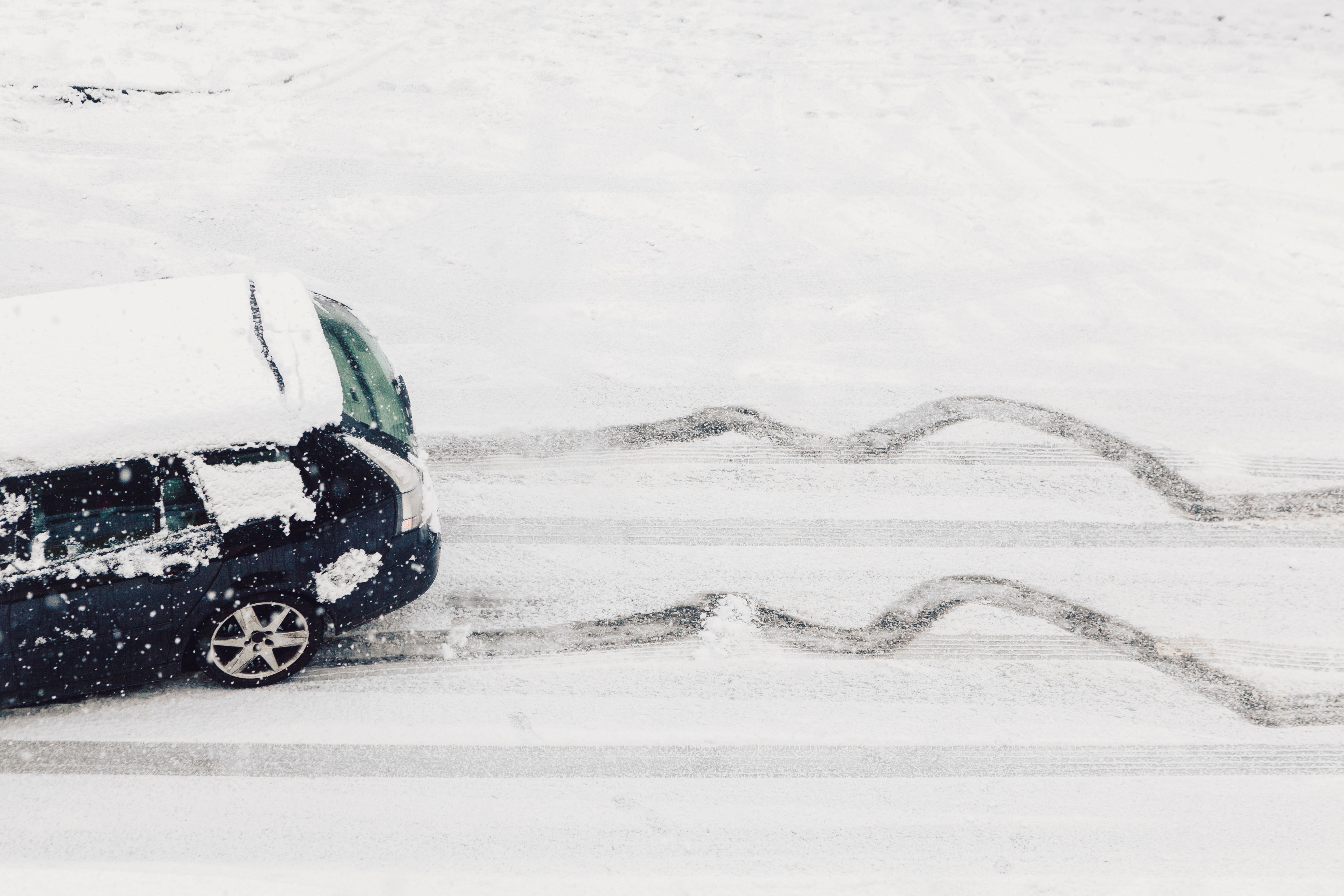 car in snow