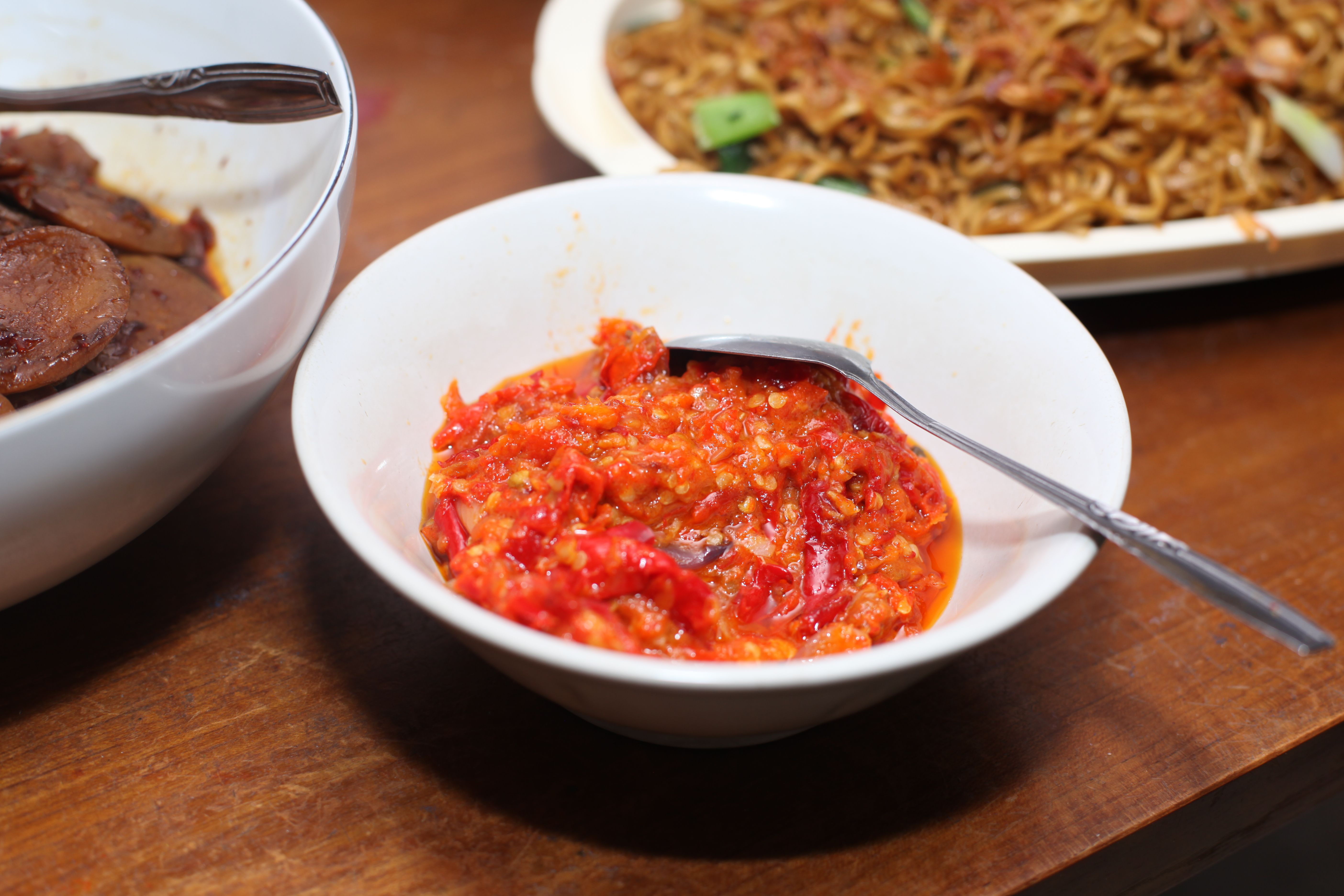 Sambal cabe merah or red chili sauce