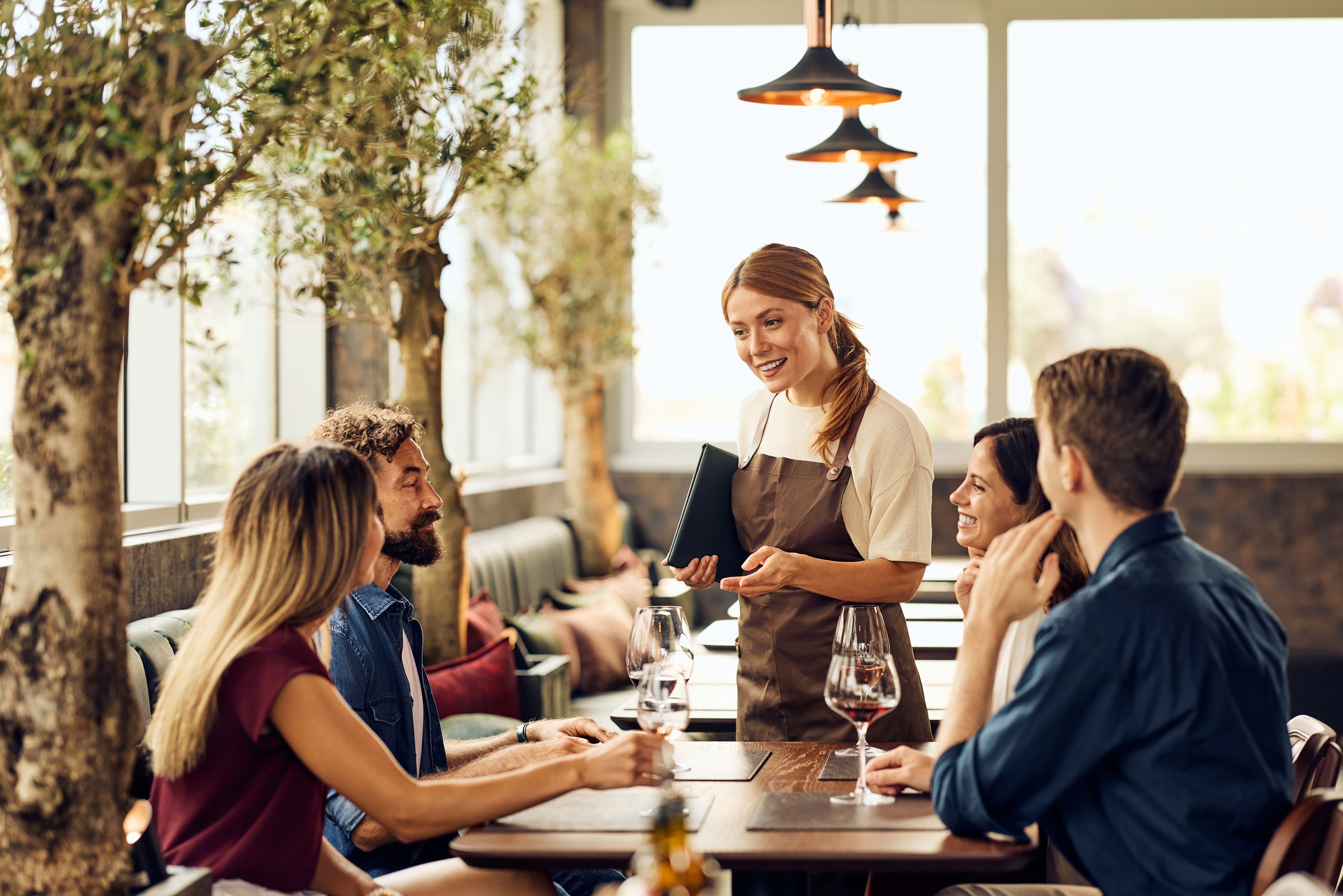 restaurant staff smiling