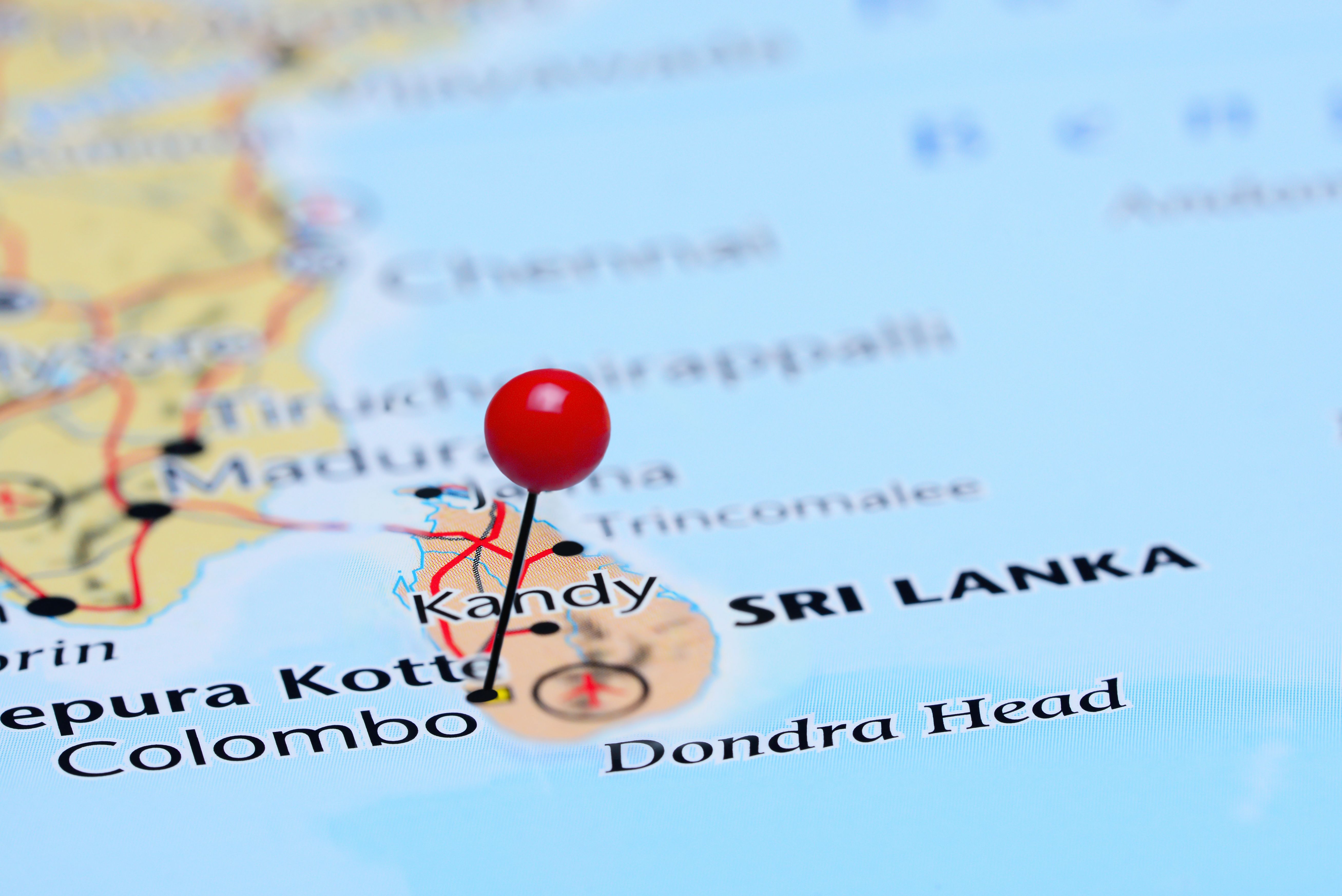 sri lanka travel map
