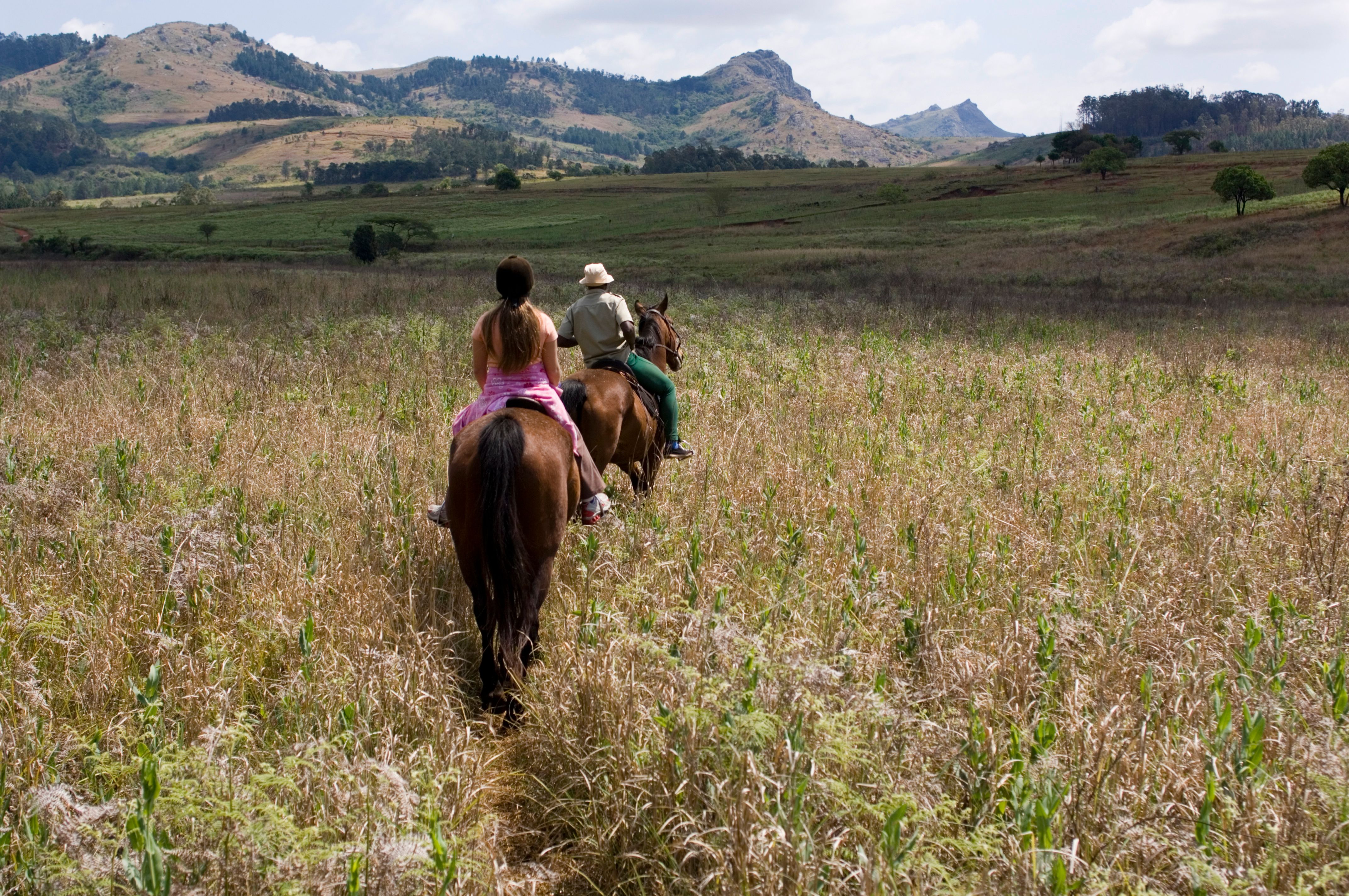 Horse riding Milwane Wildlife Sanctuary Swaziland Africa