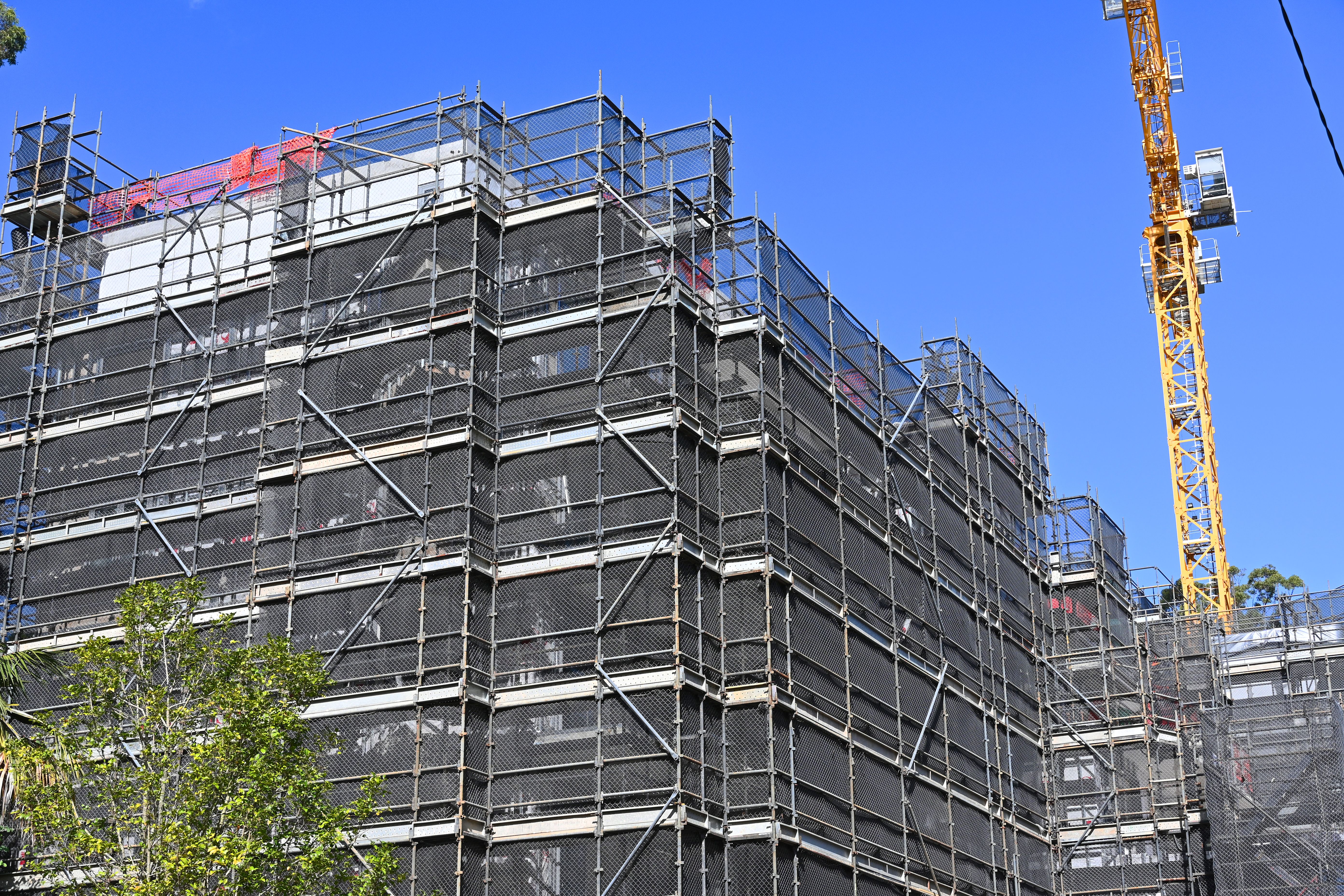 New building during construction