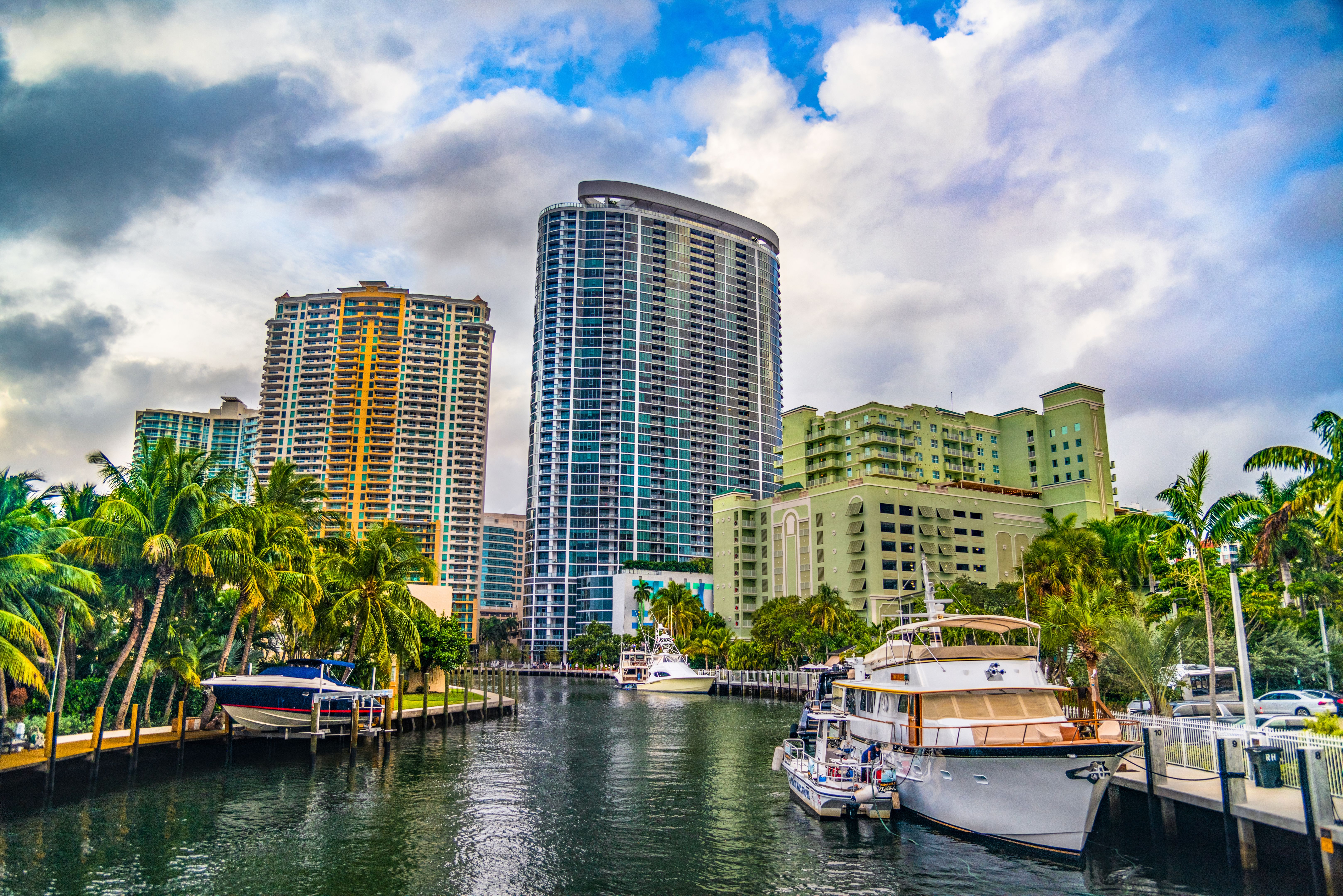 Downtown Fort Lauderdale, Florida, USA Skyline from Waterway