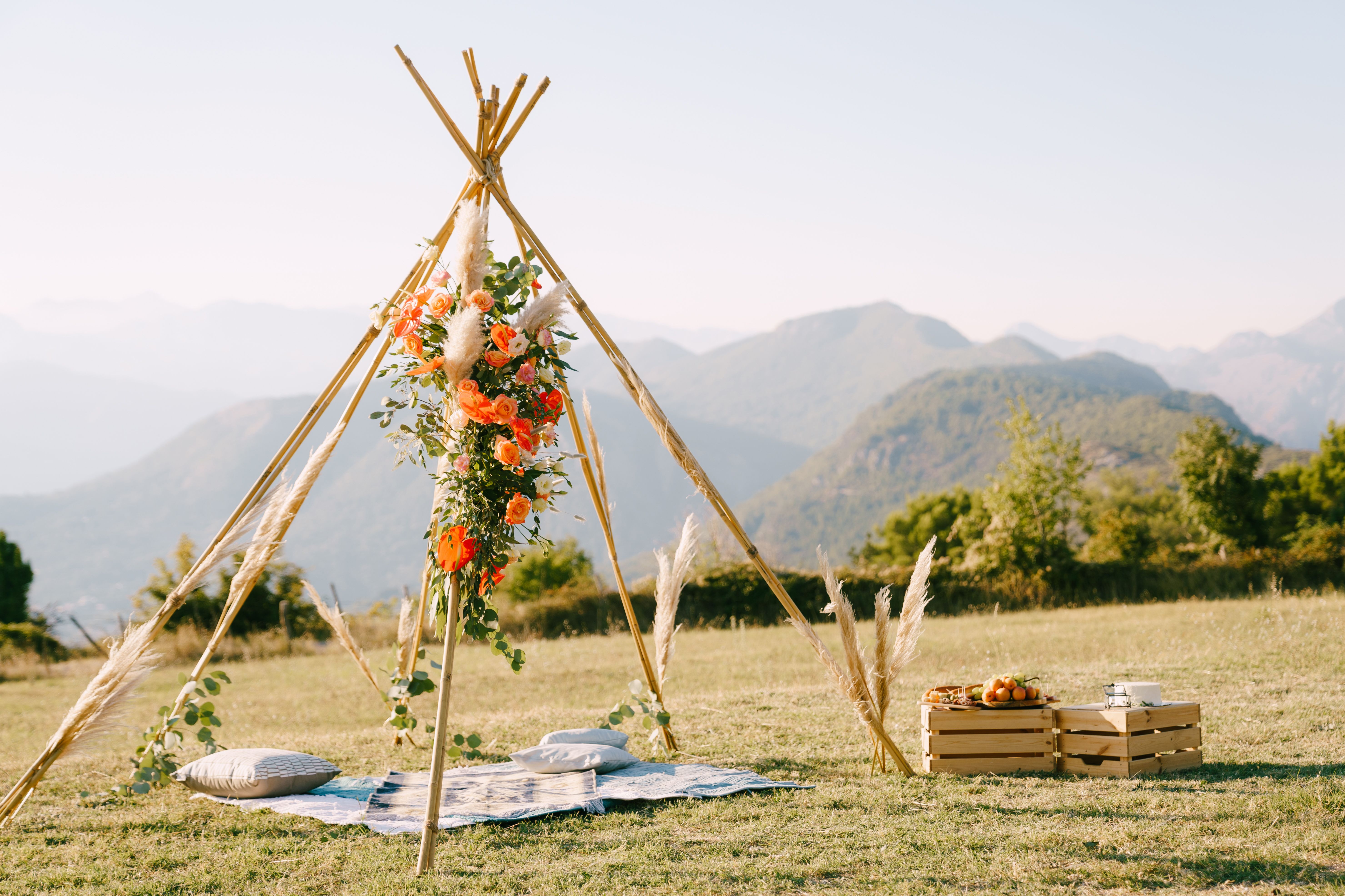rustic wedding tipi