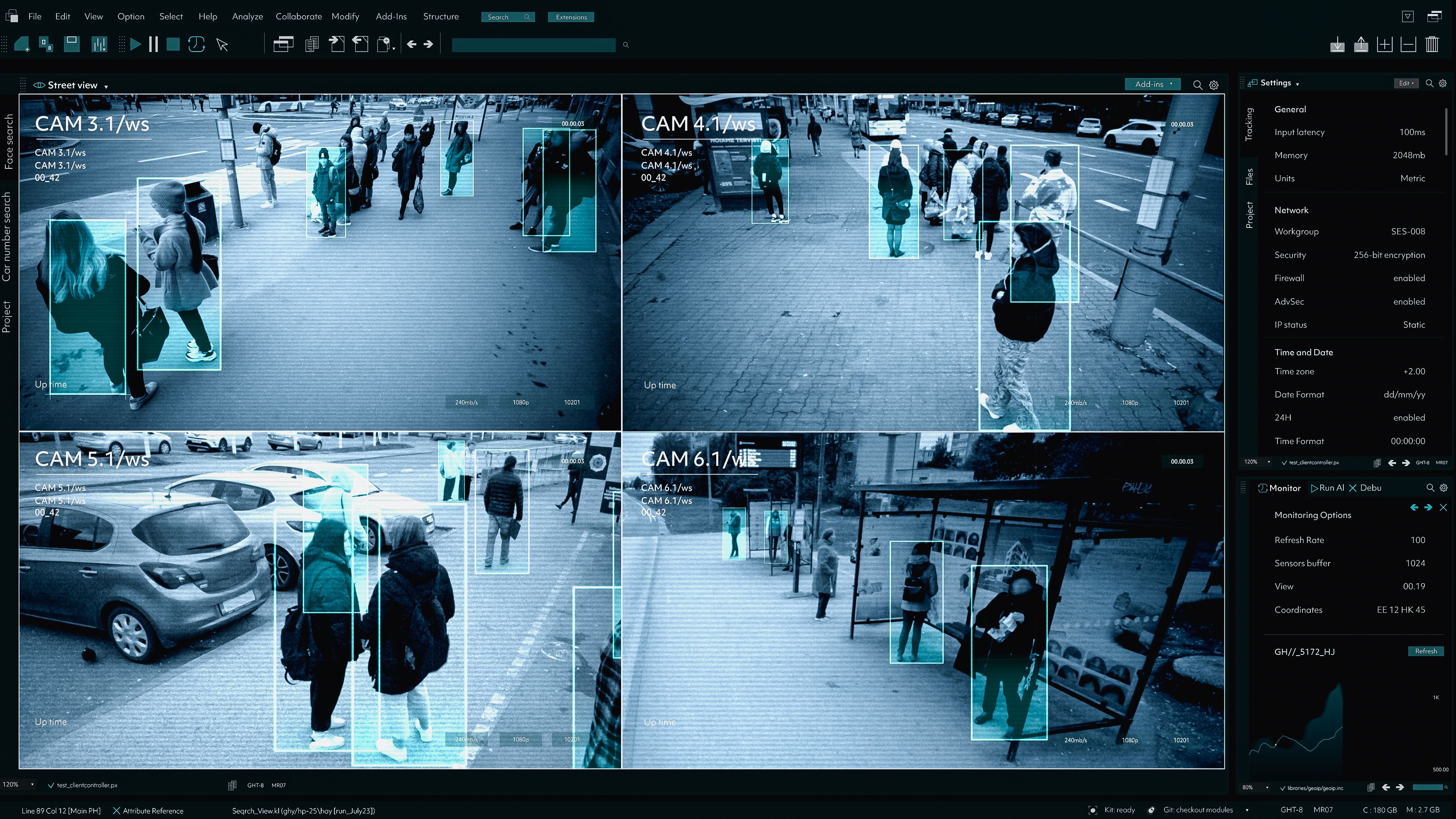 surveillance cameras