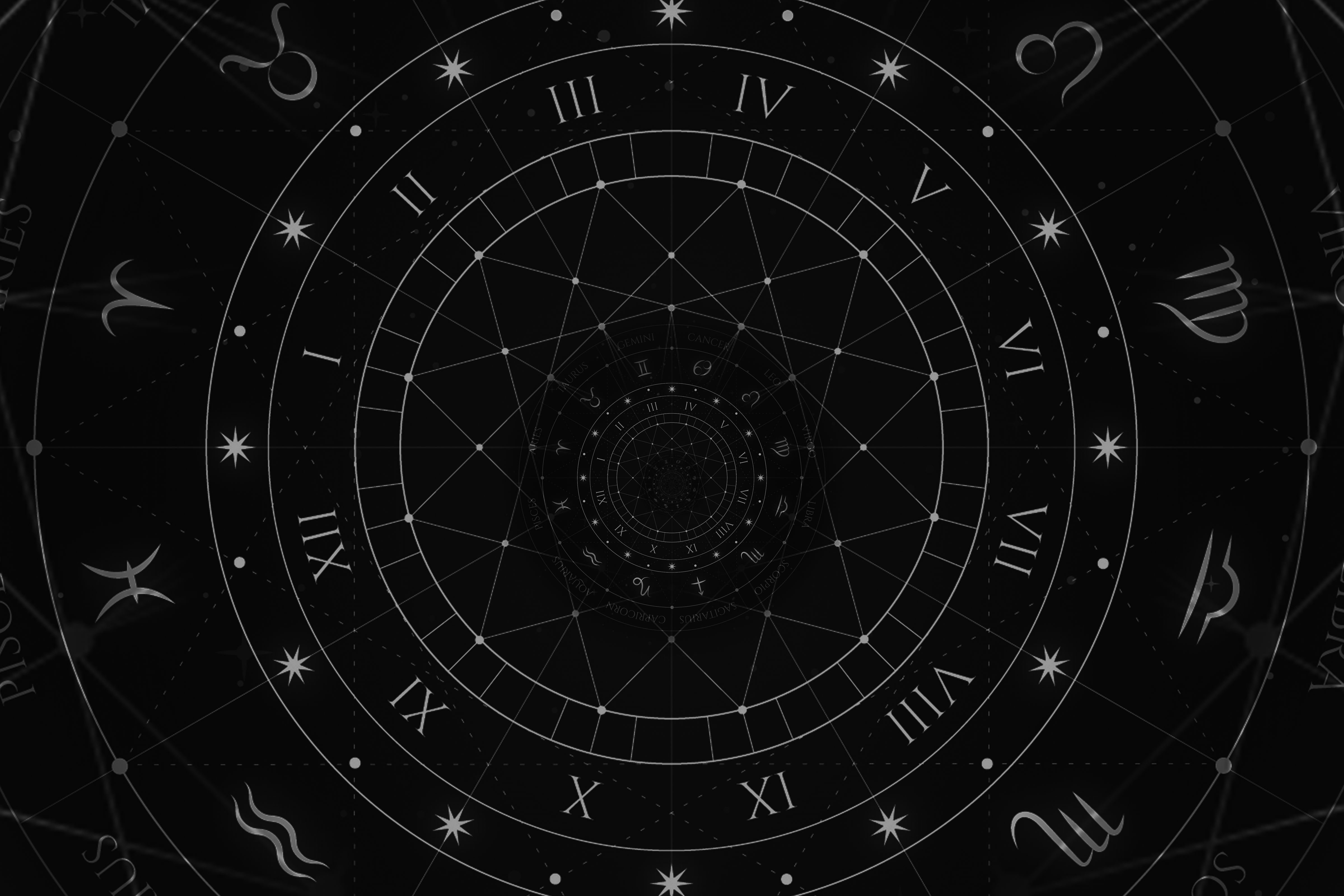 Astrology and alchemy sign background illustration