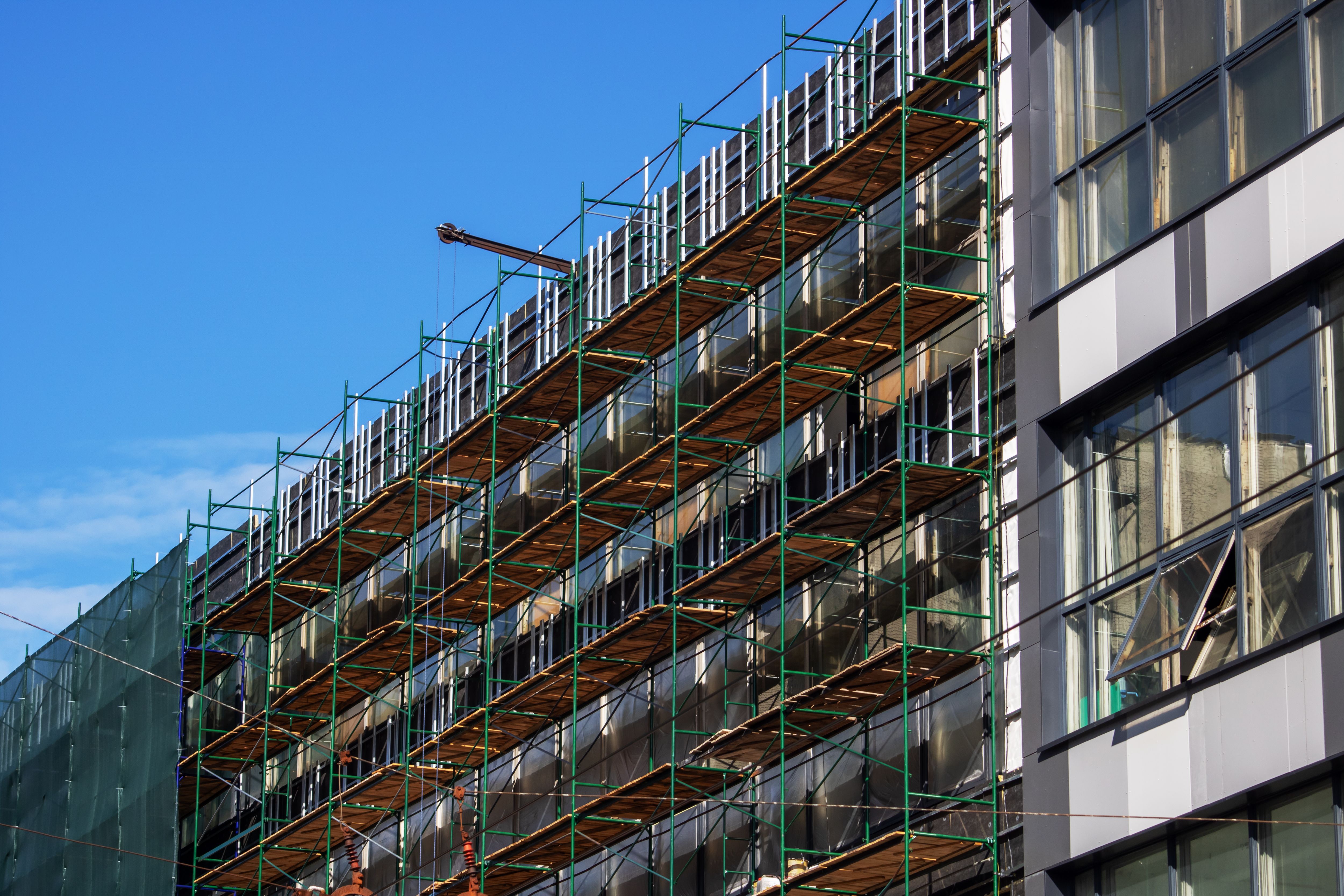 Windows of an old multistorey building Windows of an old multistorey building