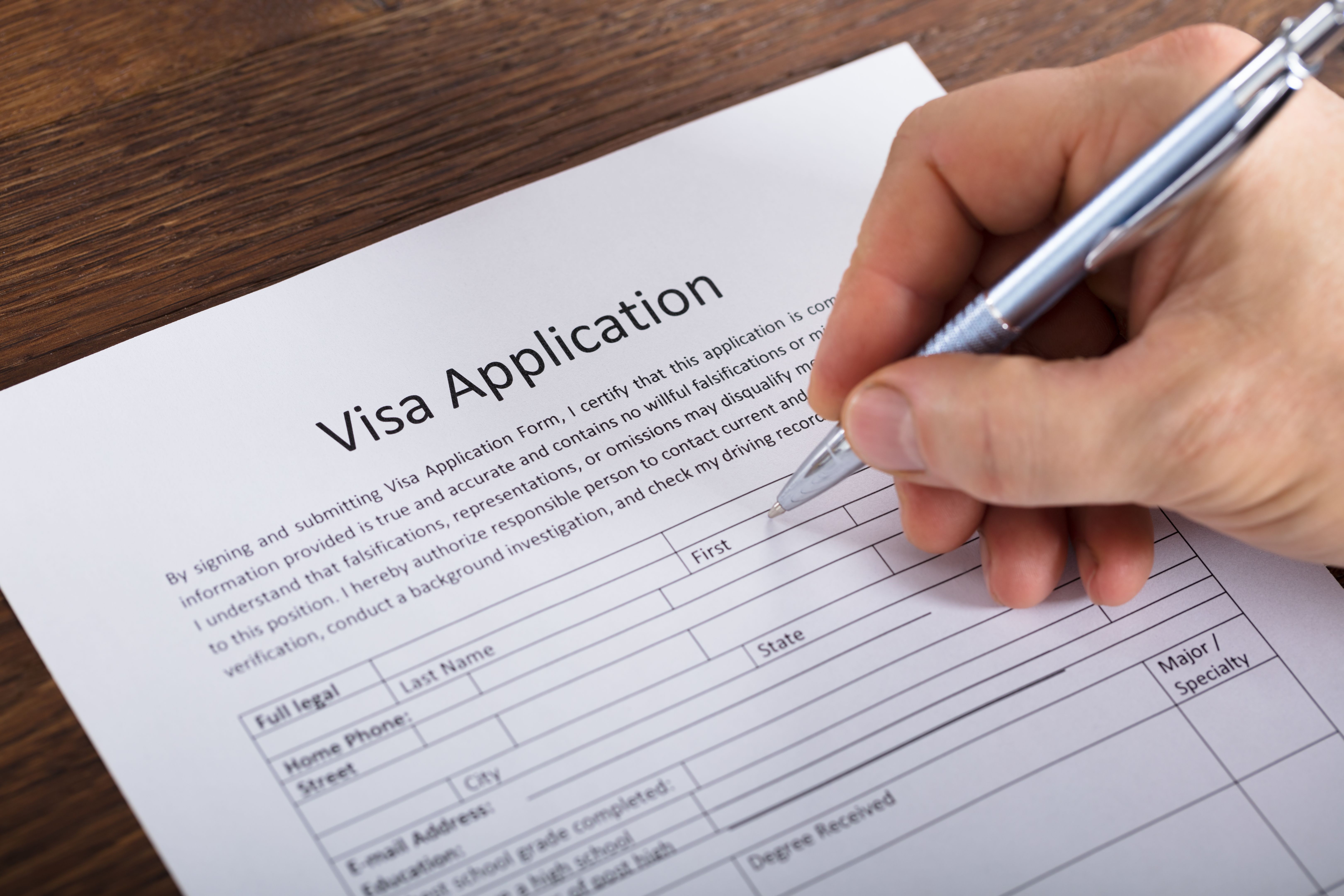 visa application documents