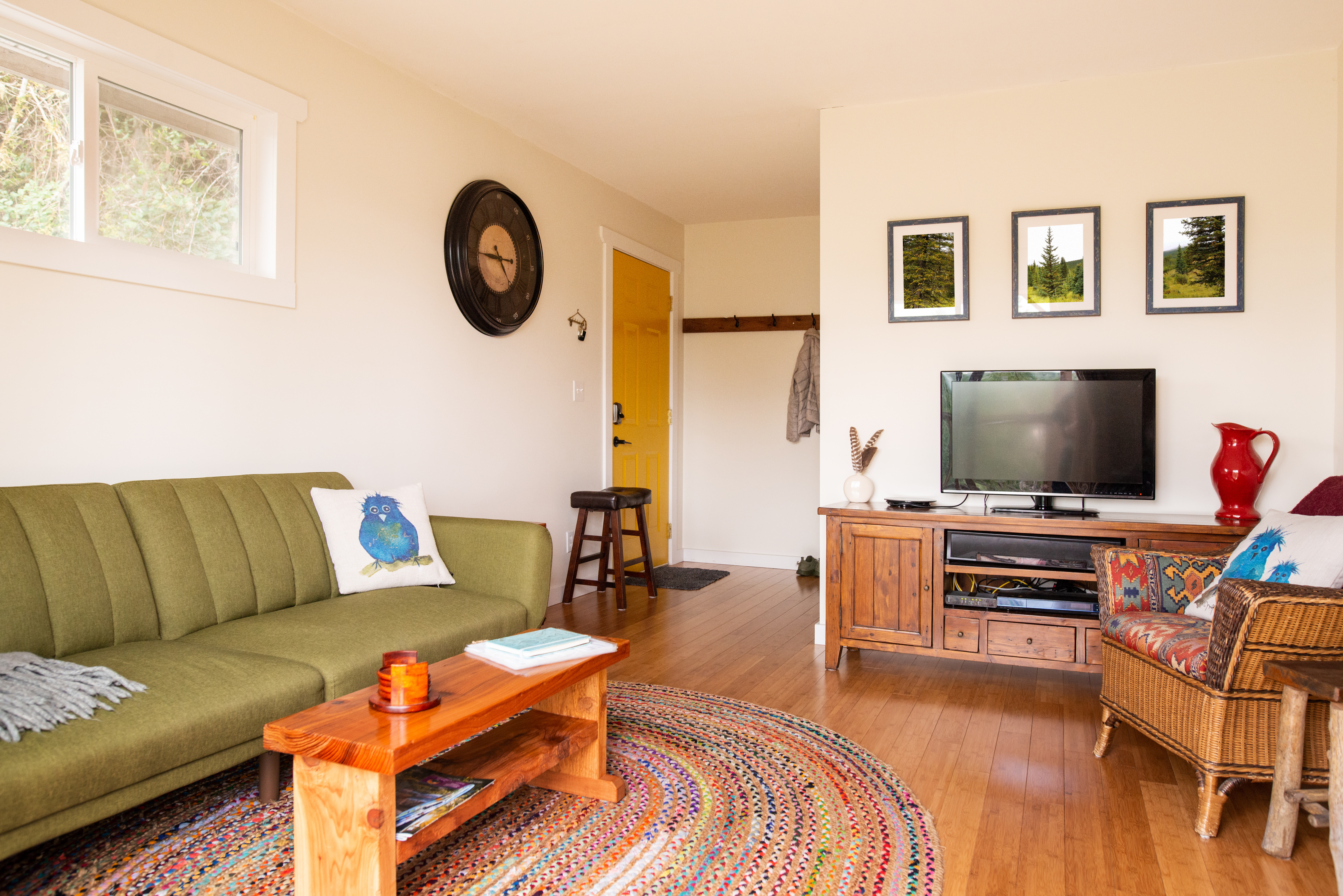 Cozy living room in a holiday rental accommodation