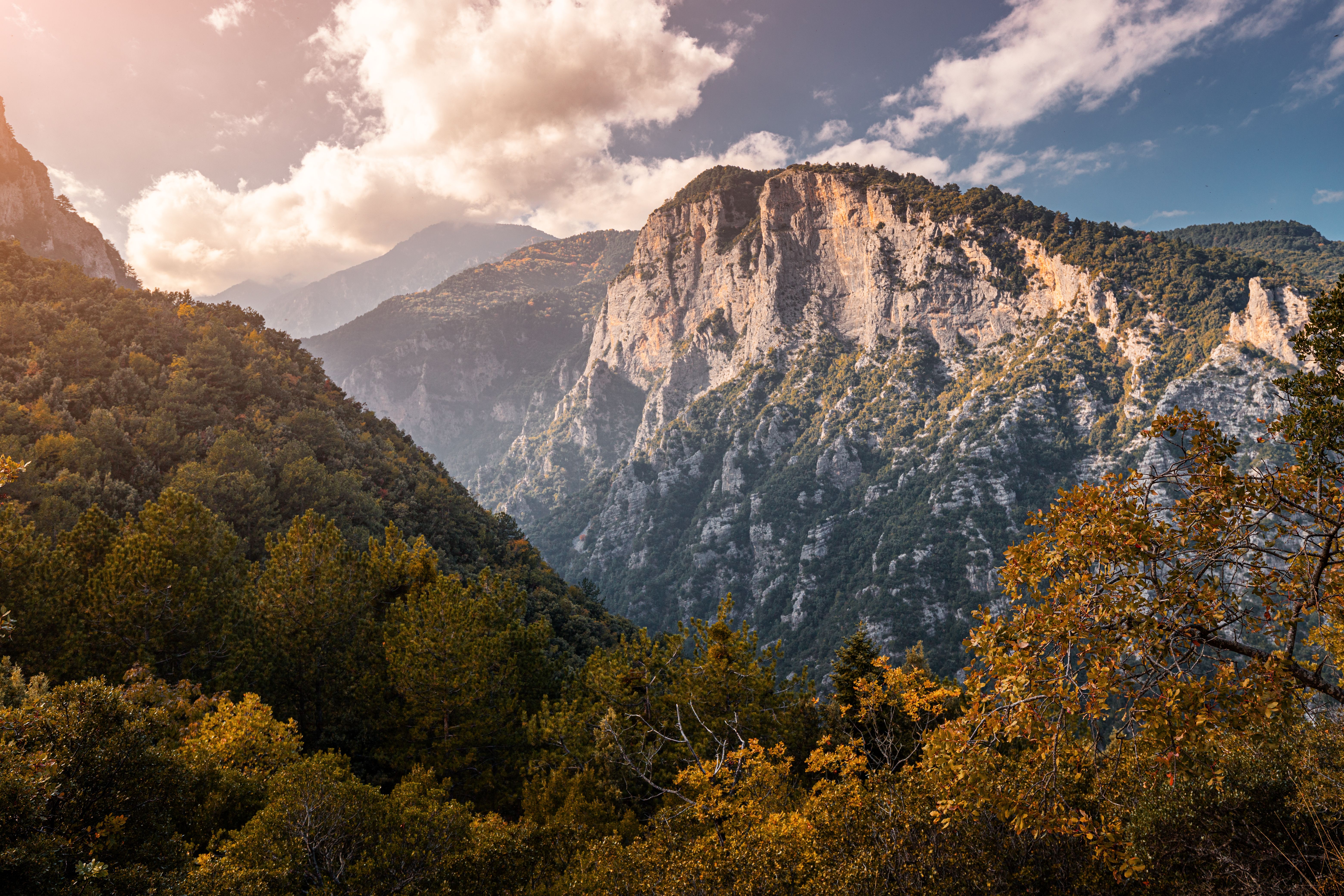 autumn mountains greece