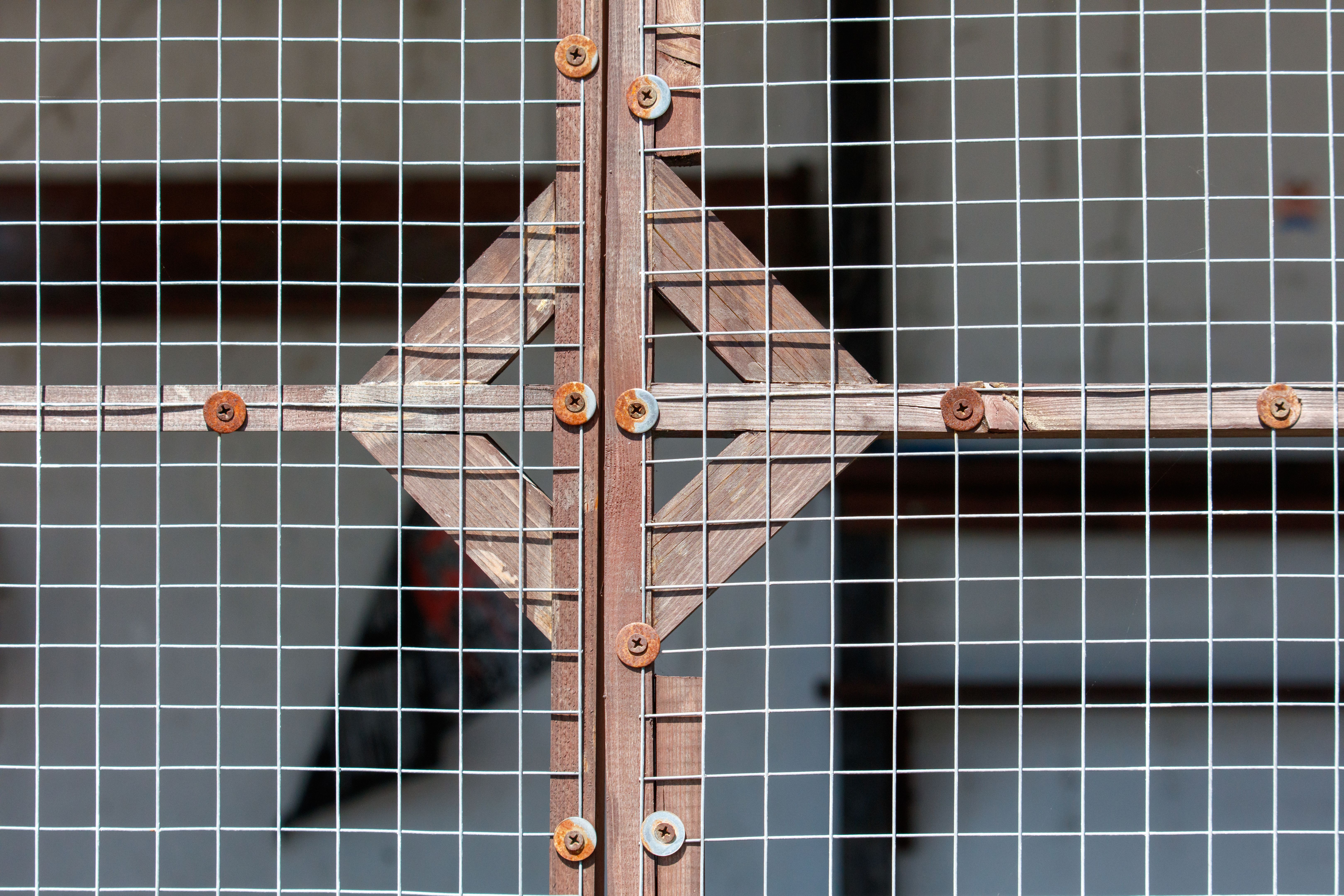 wooden security fence