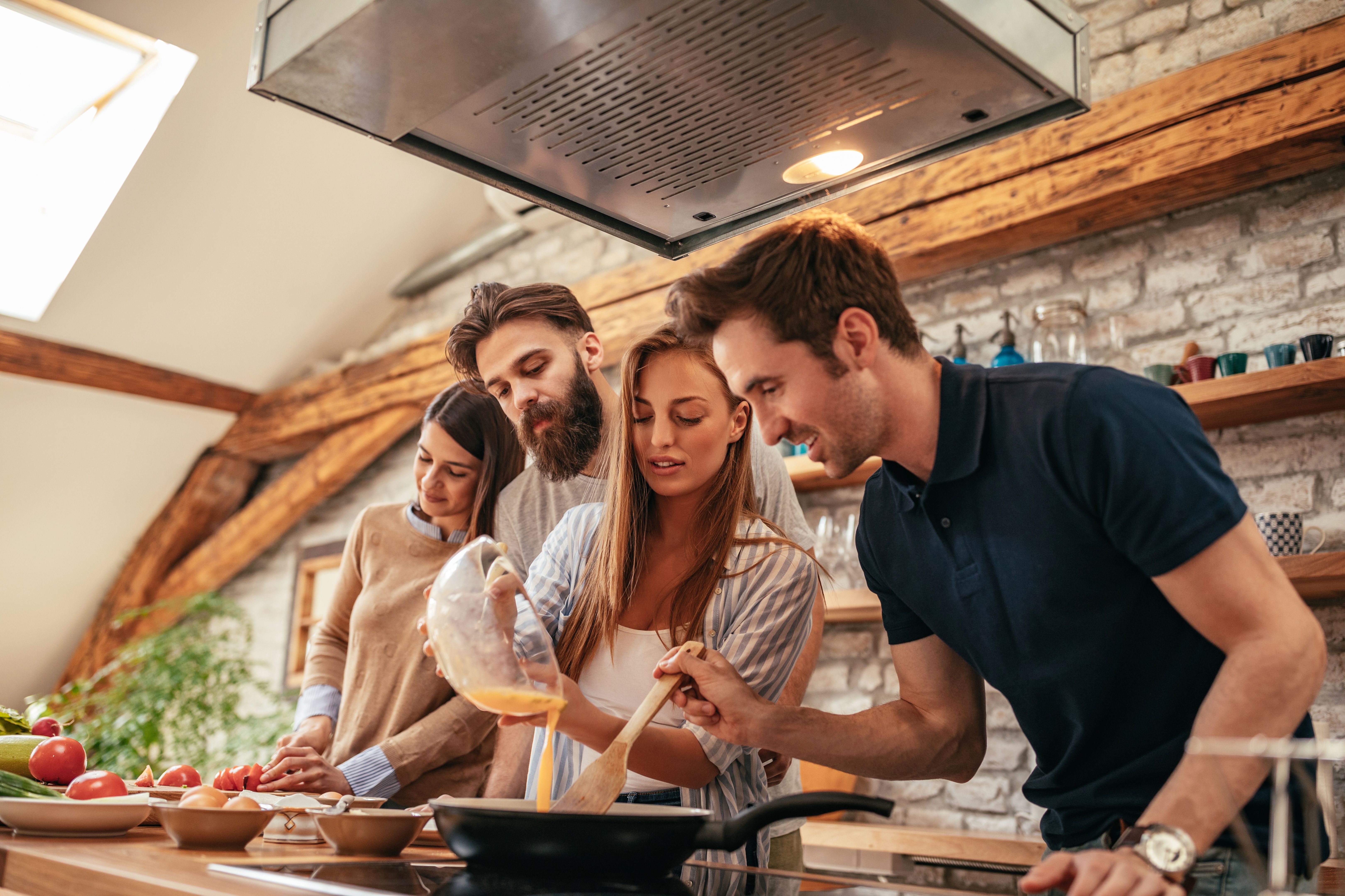 friends cooking