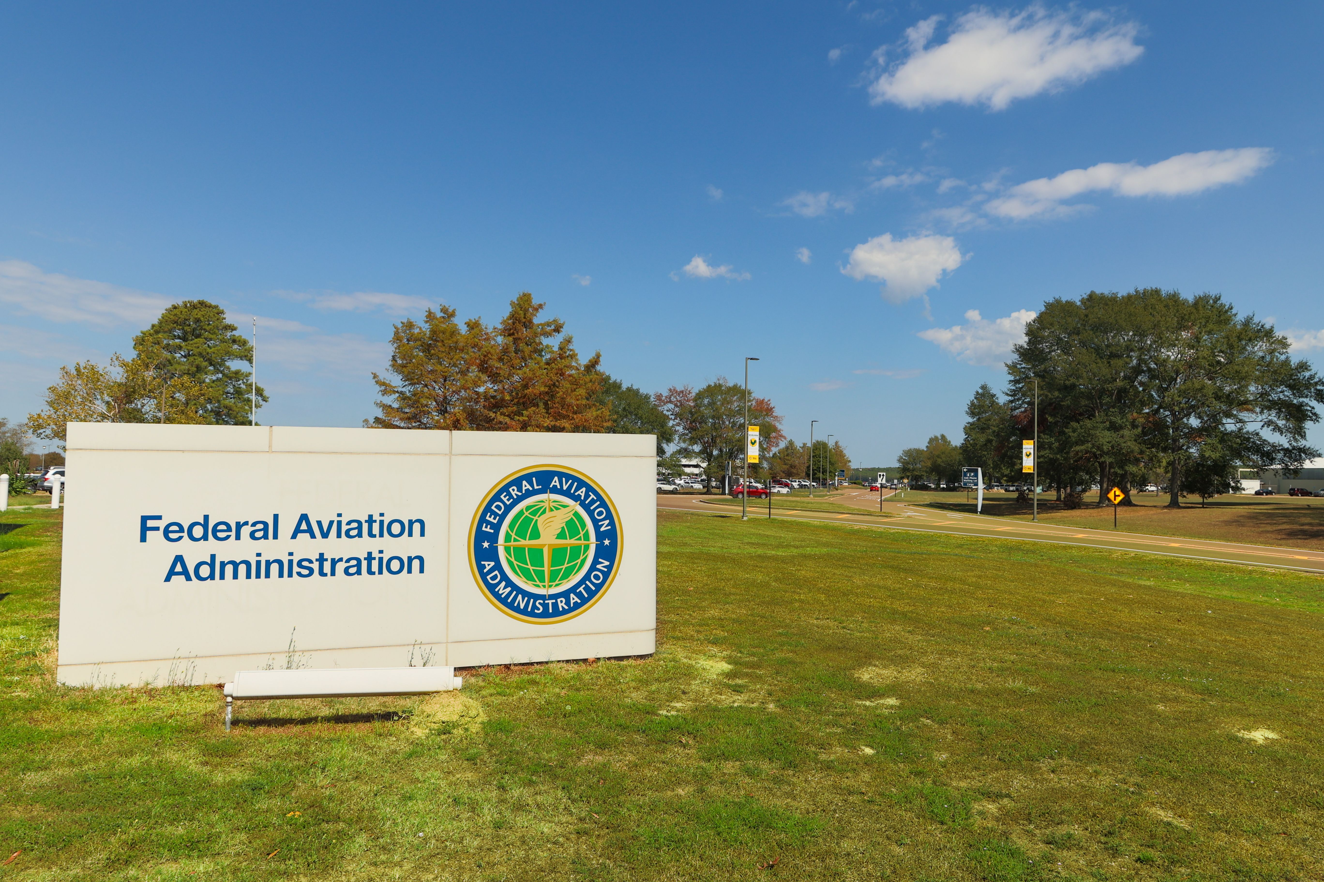 Federal Aviation Administration sign and logo at the FAA office in Jackson, MS Federal Aviation Administration sign and logo at the FAA office in Jackson, MS
