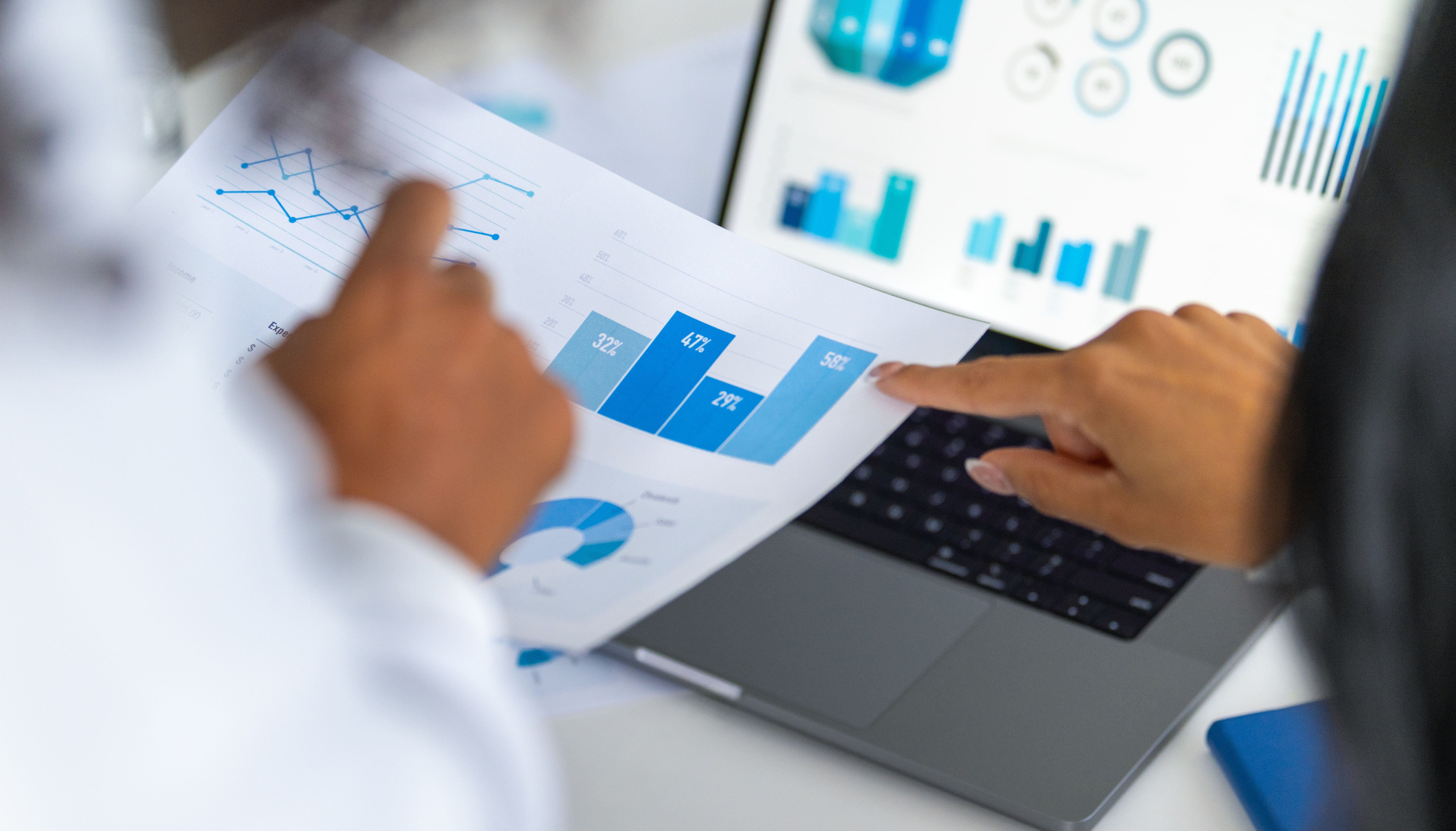 business team analyzing data