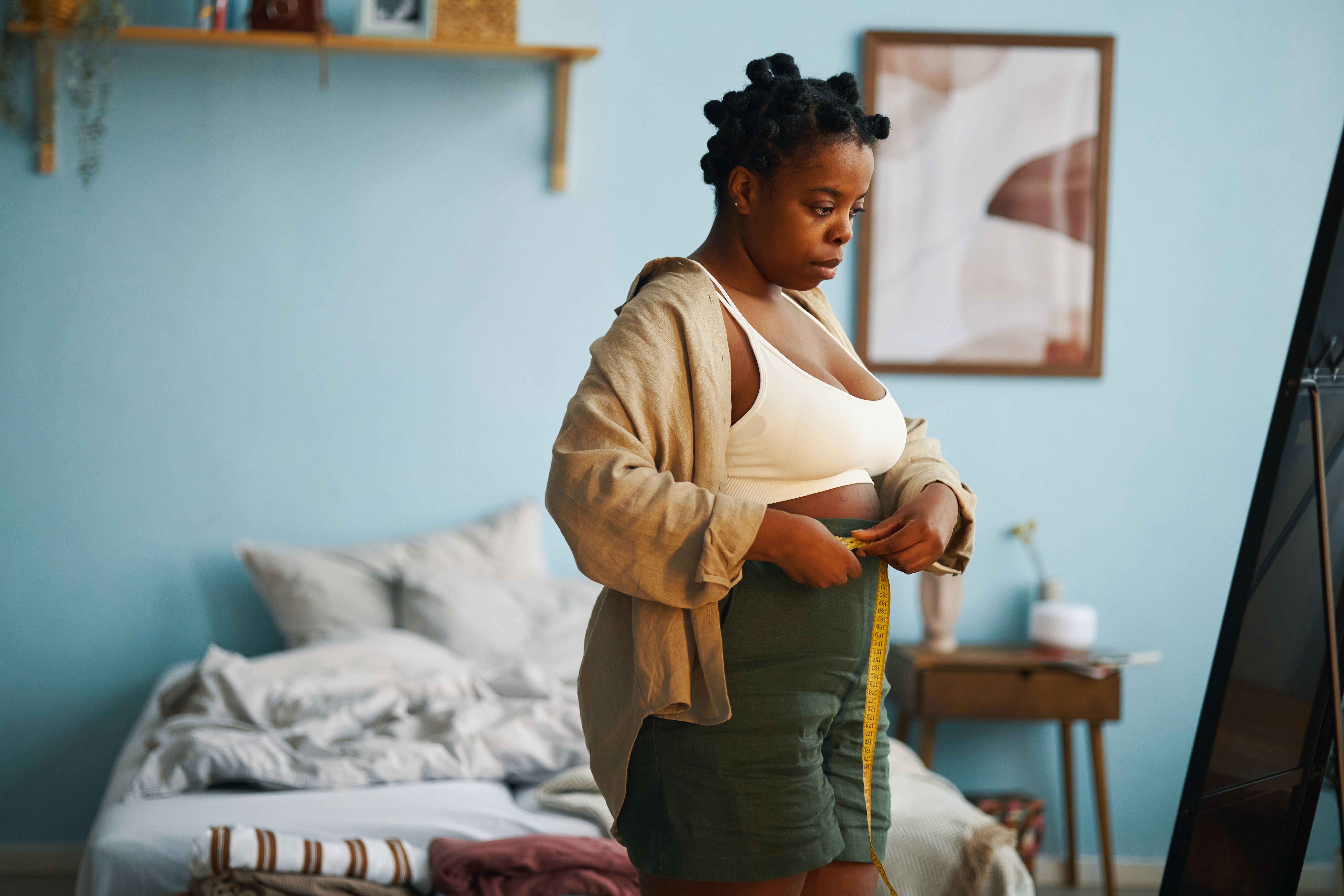 Relaxing Morning at Home by African American Woman