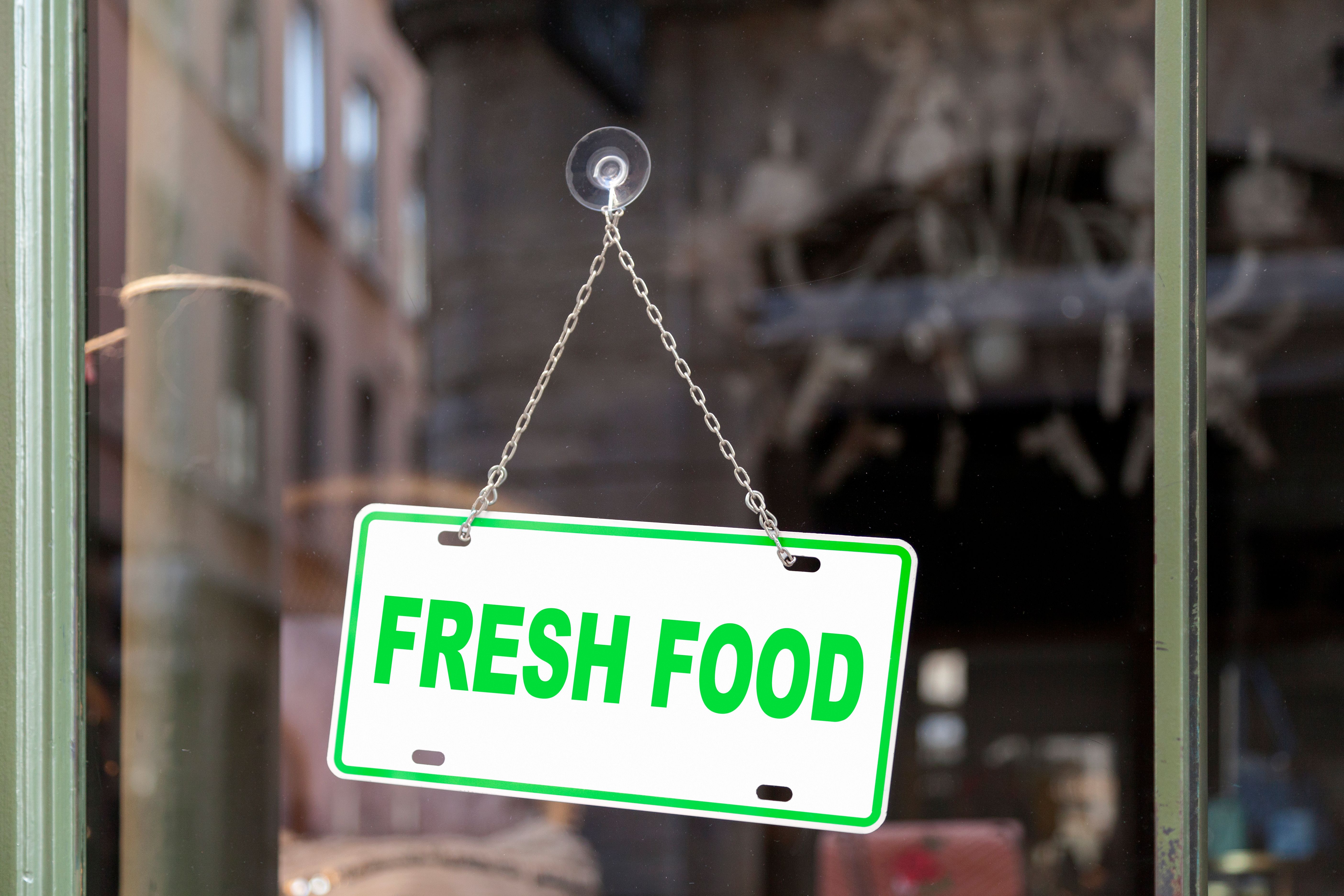 Fresh food sign Fresh food sign