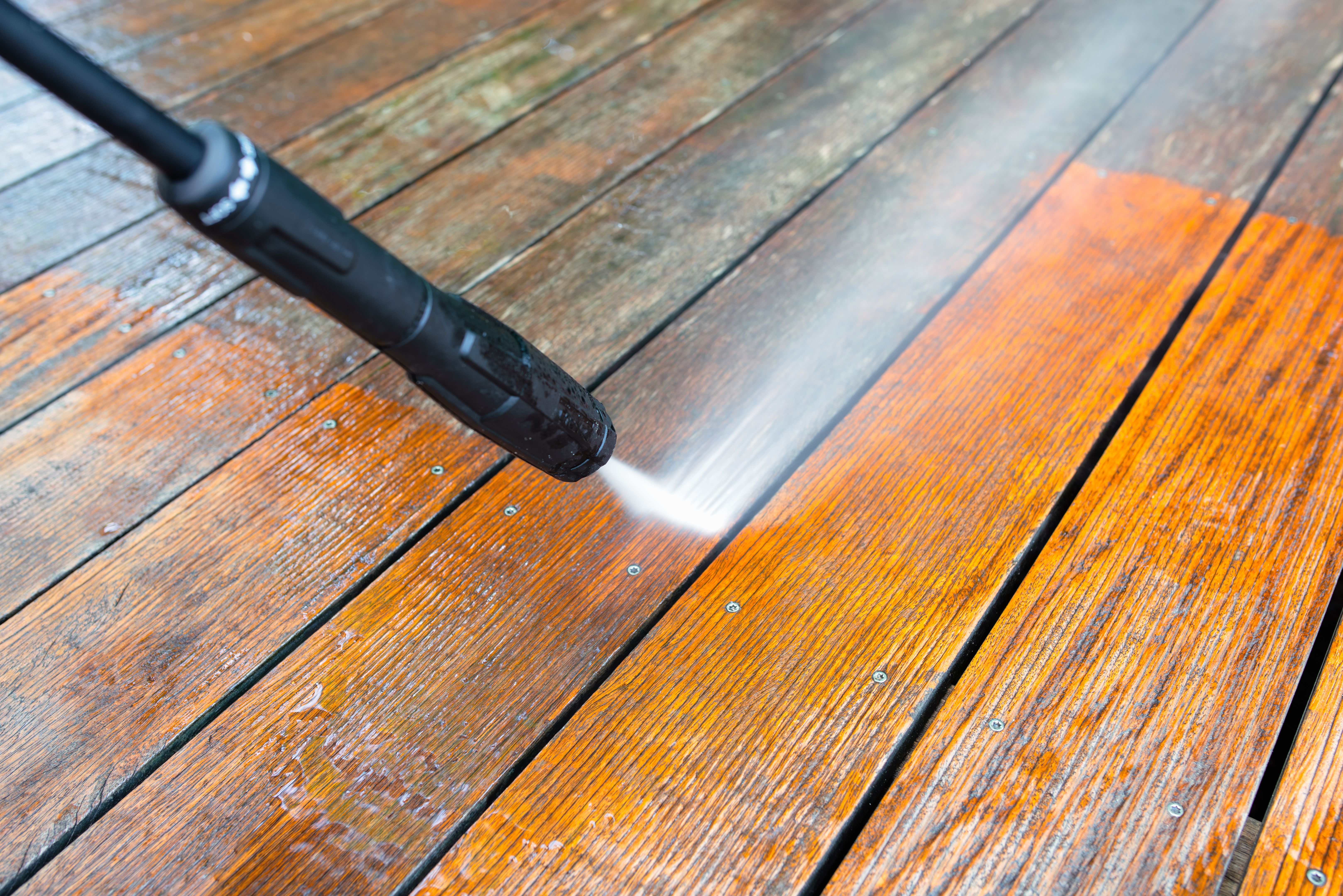 cleaning deck