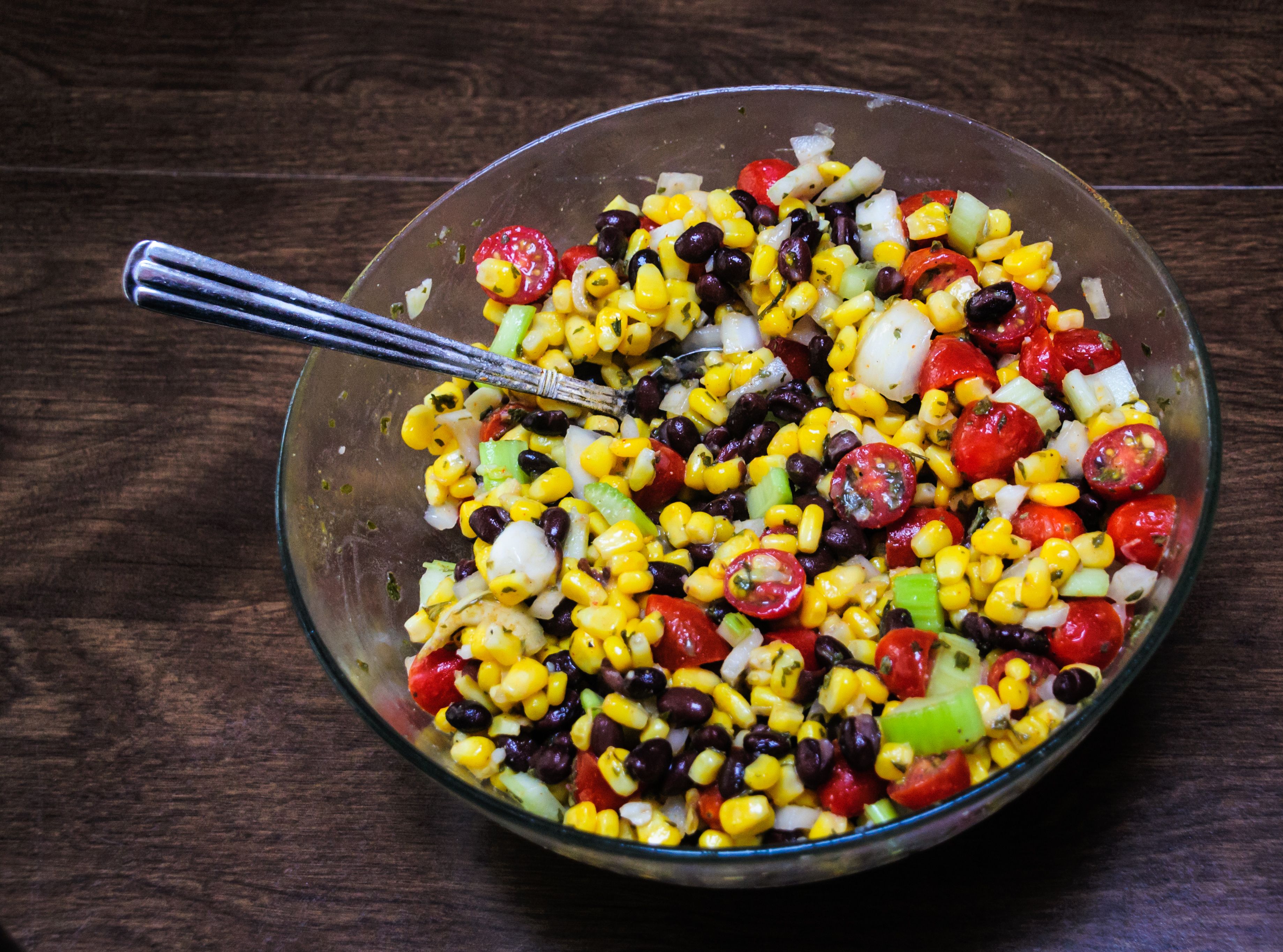 black beans corn