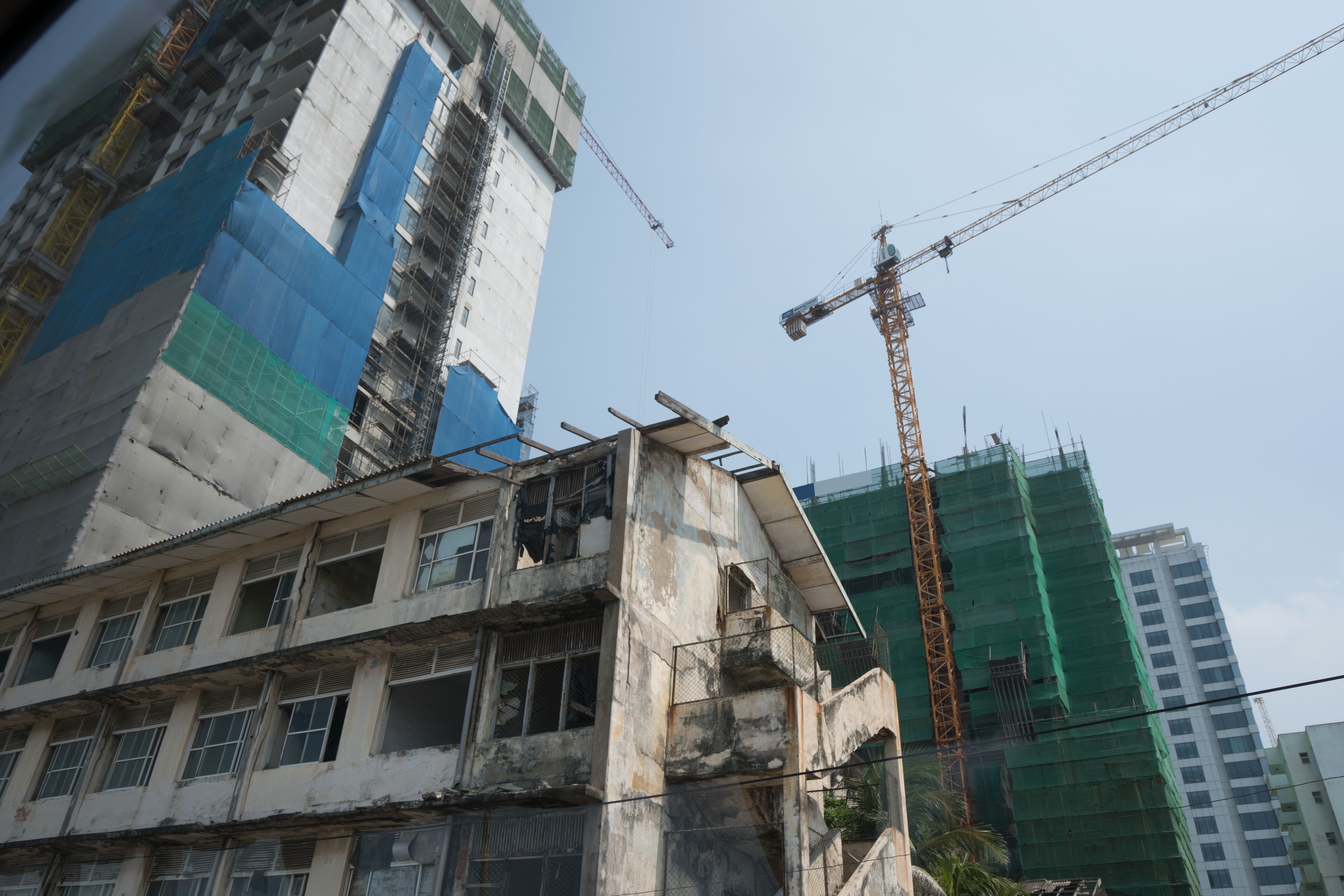 Construction site crane in Mumbai,India