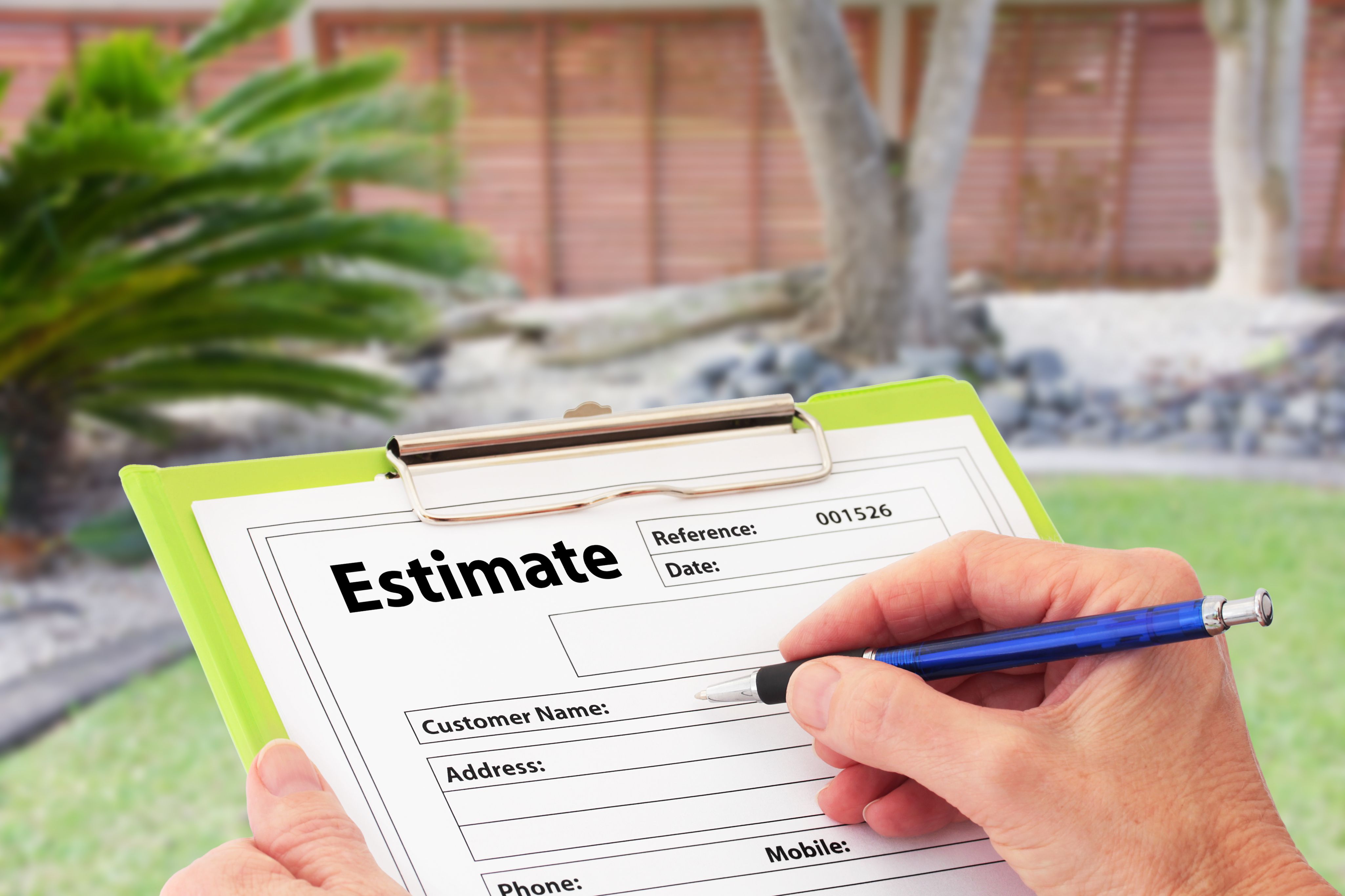 landscaping cost estimate