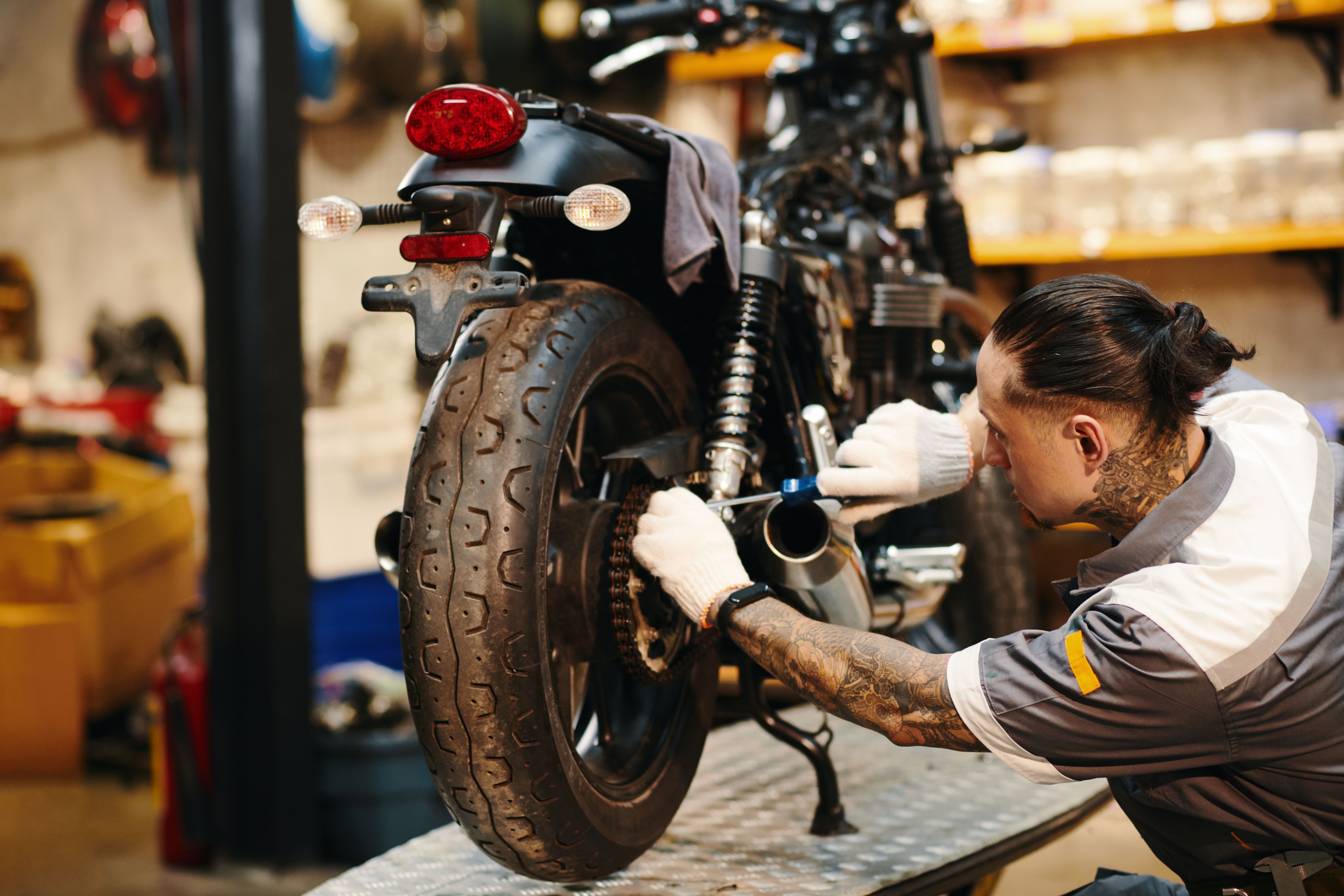 motorcycle chain maintenance