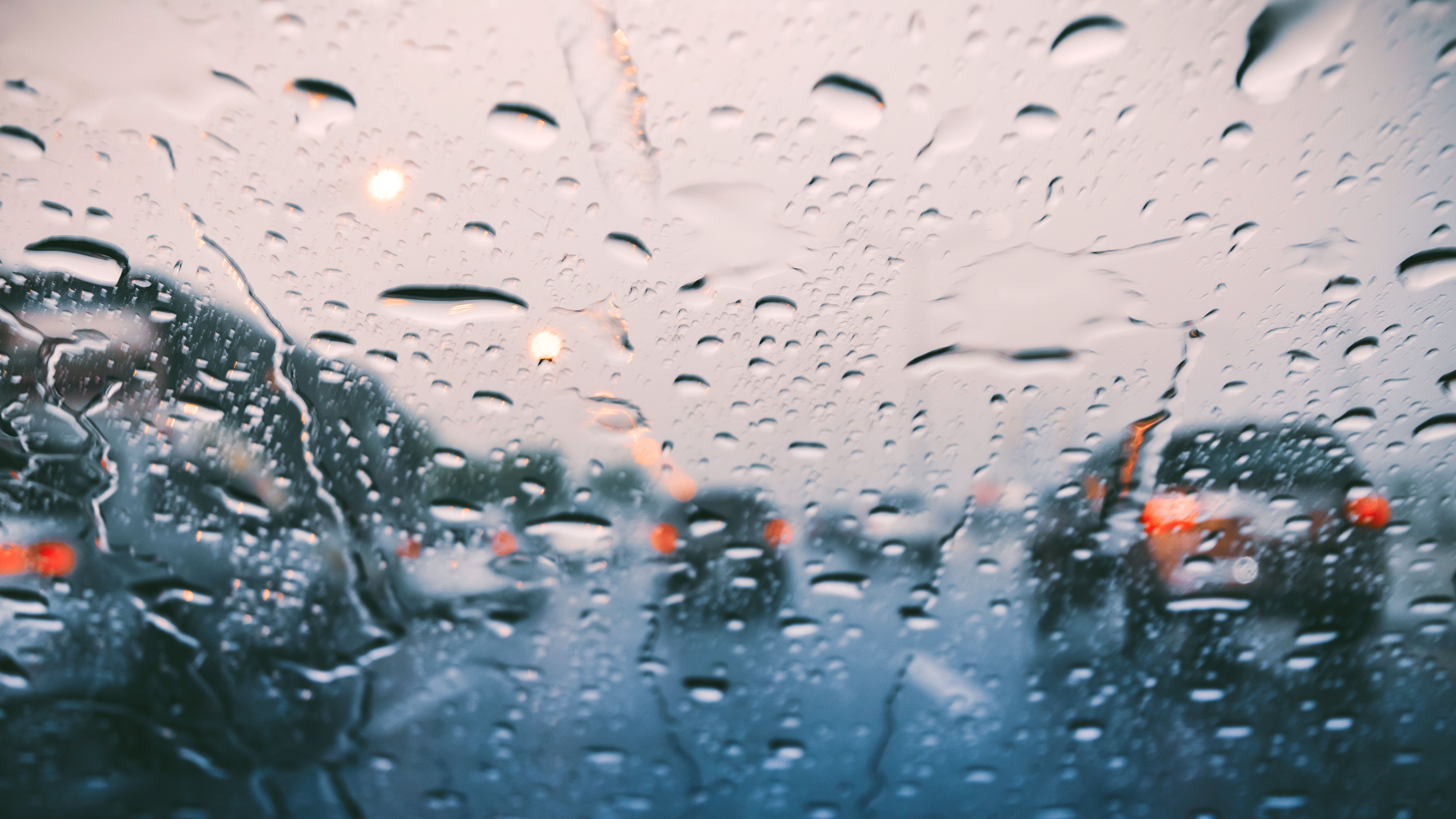 car windshield rain