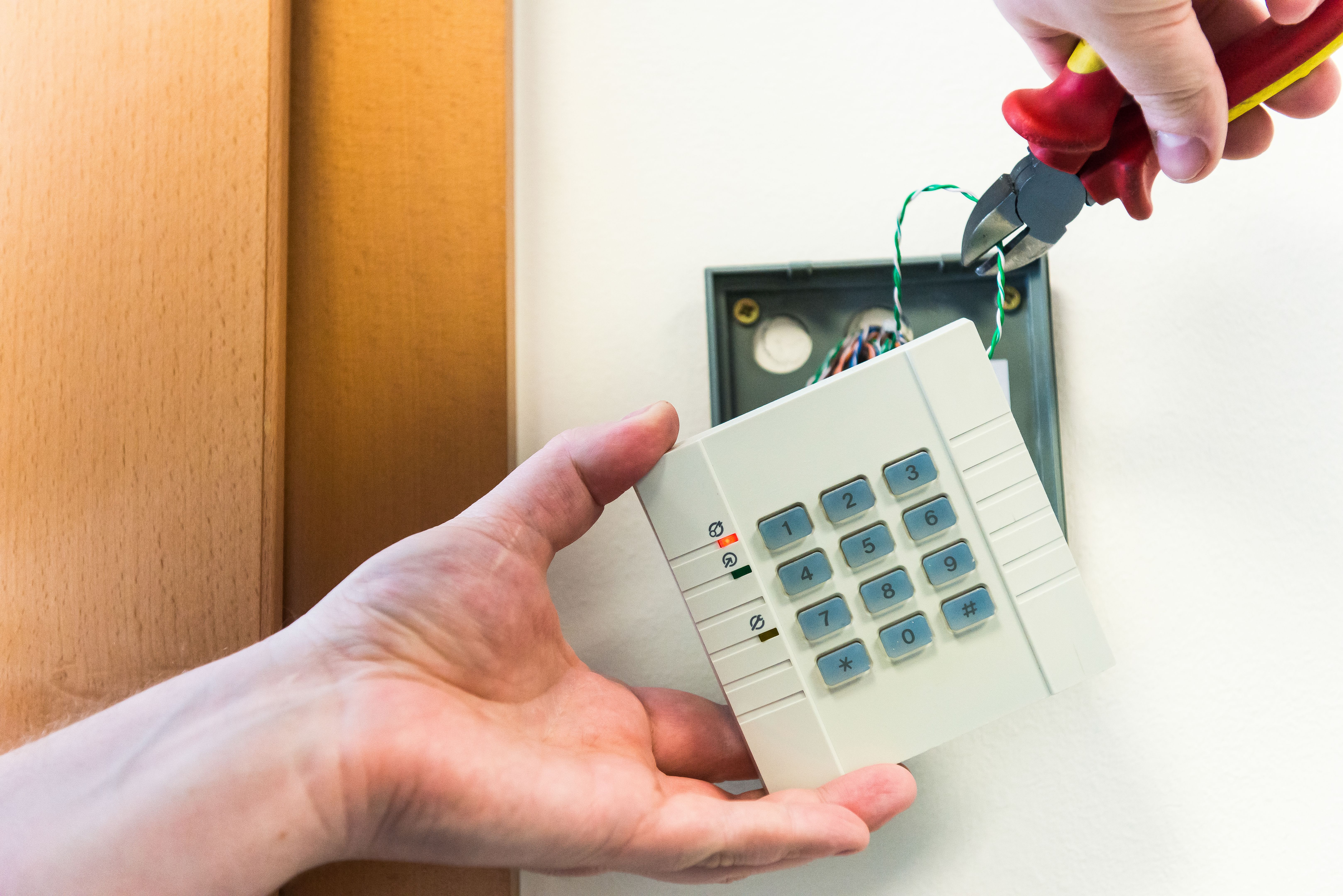 man crosses the wires in the numeric panel