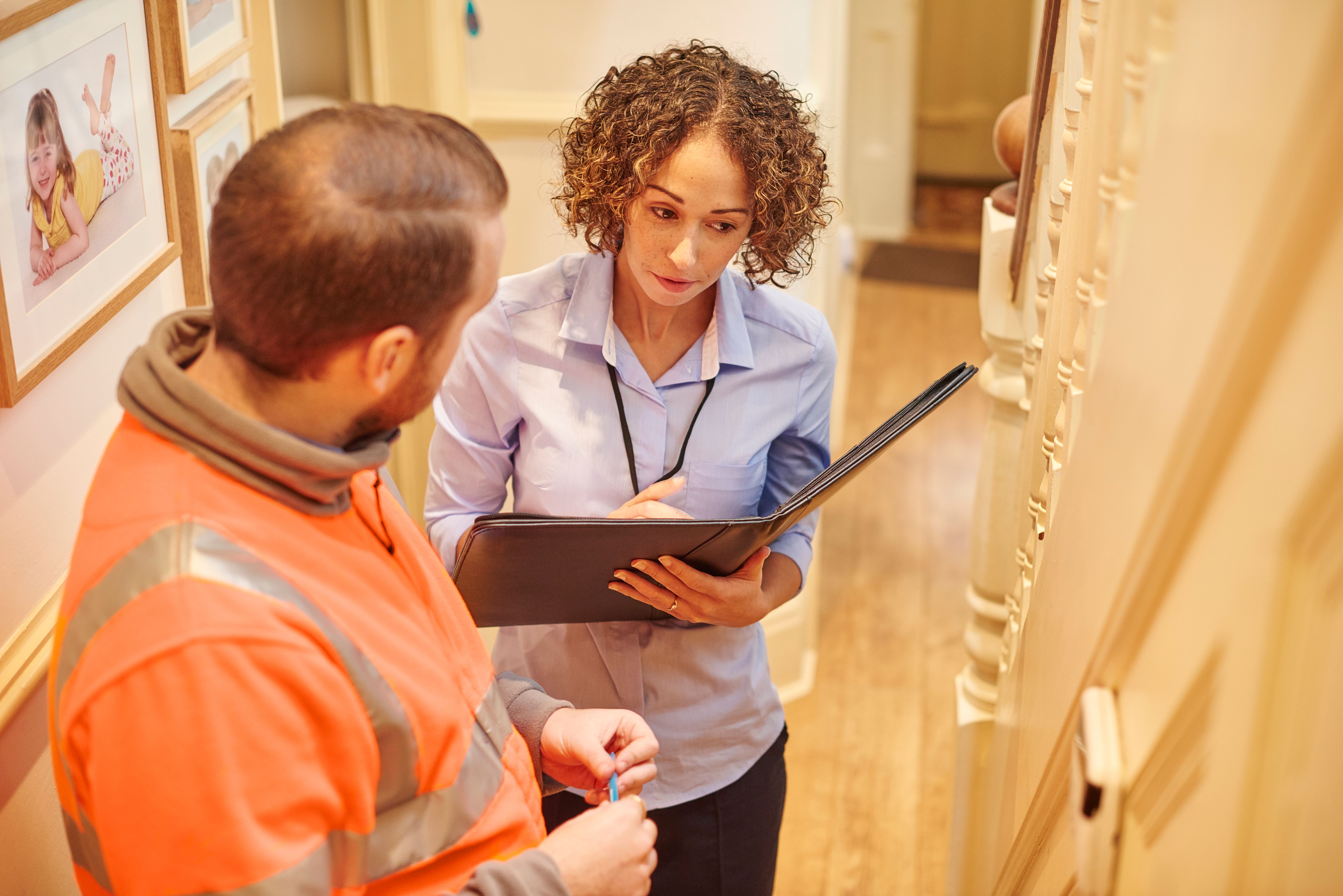 contractor inspecting