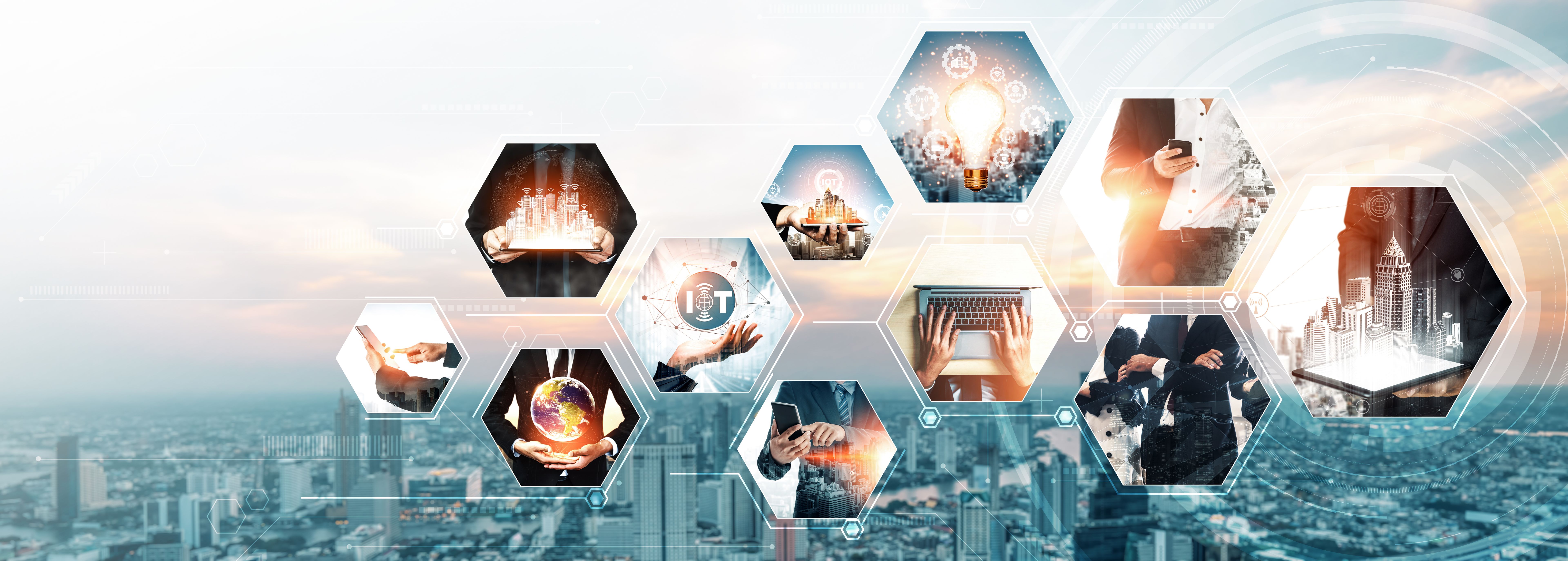 Communication technology , smart connection and people network technology vexel