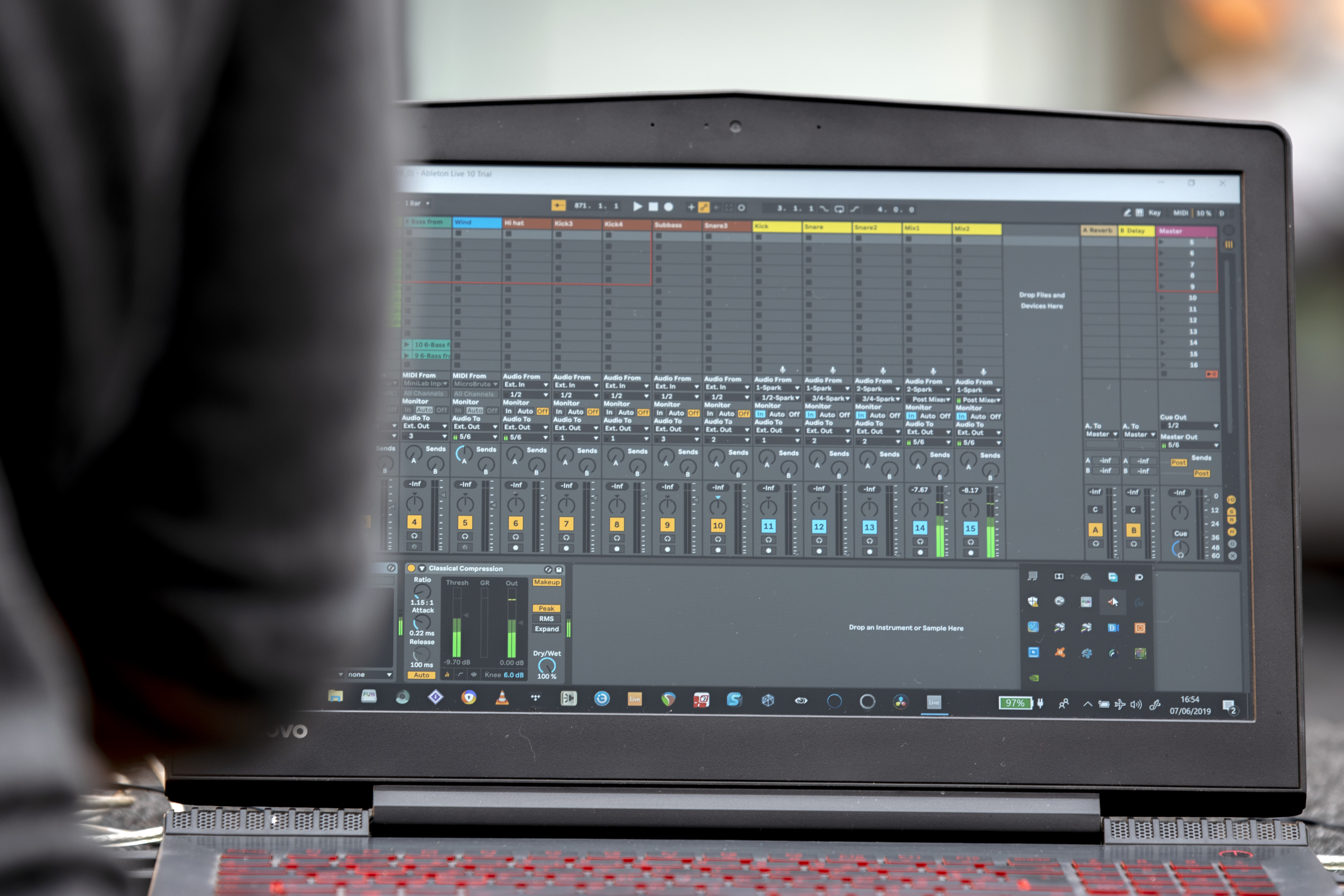 Close Up Of Computer With Ableton Live At Amsterdam The Netherlands