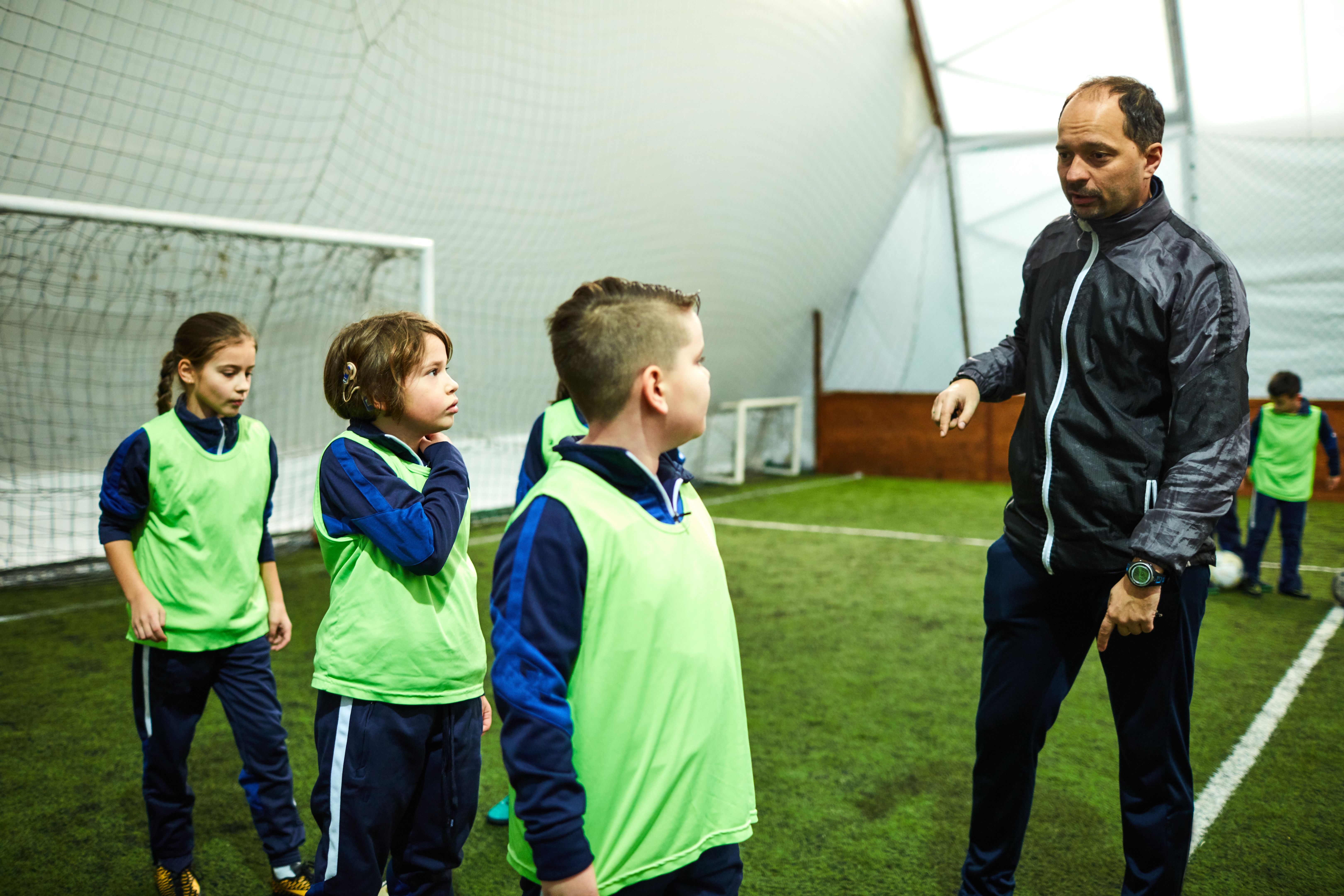 young football training