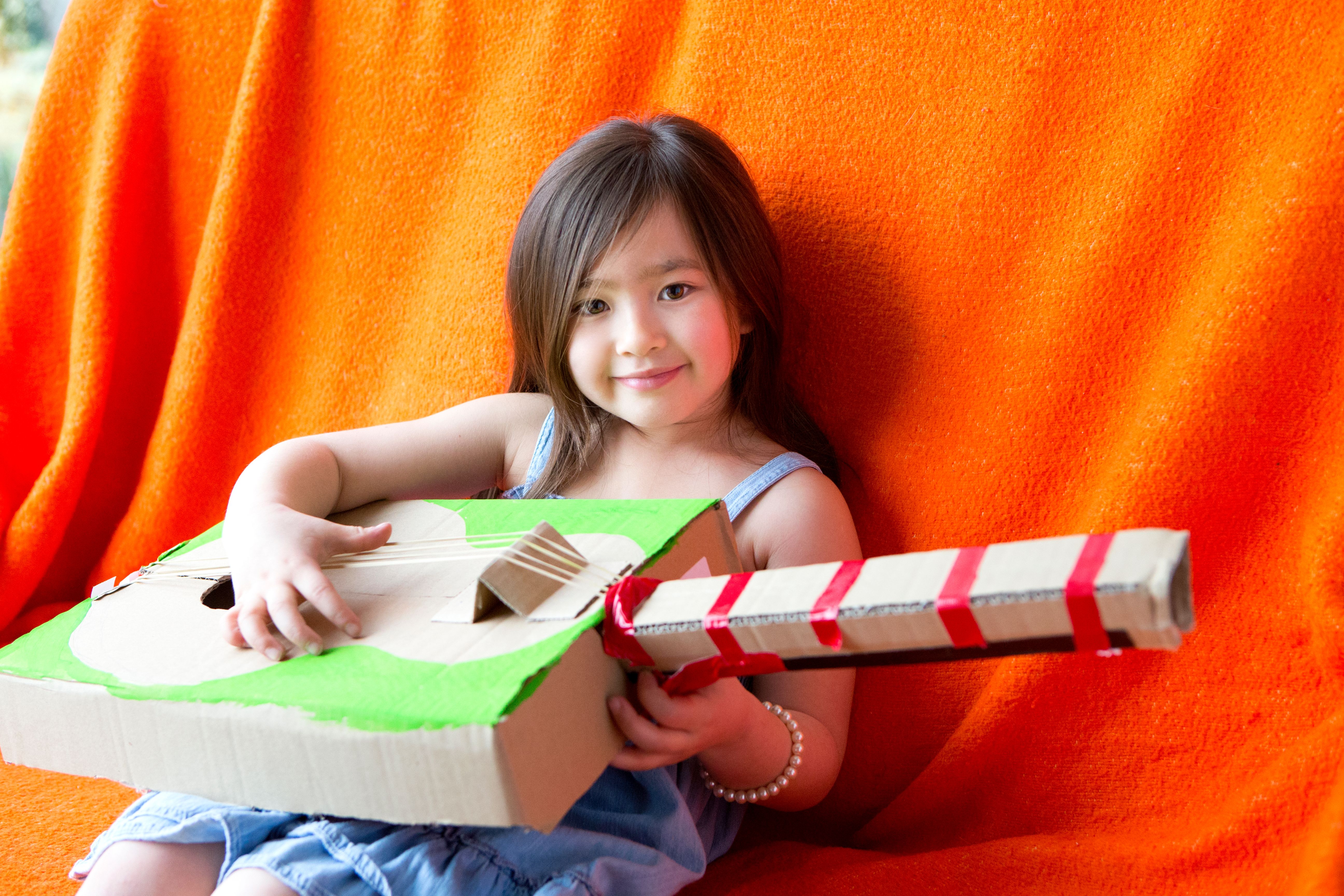 child playing instrument