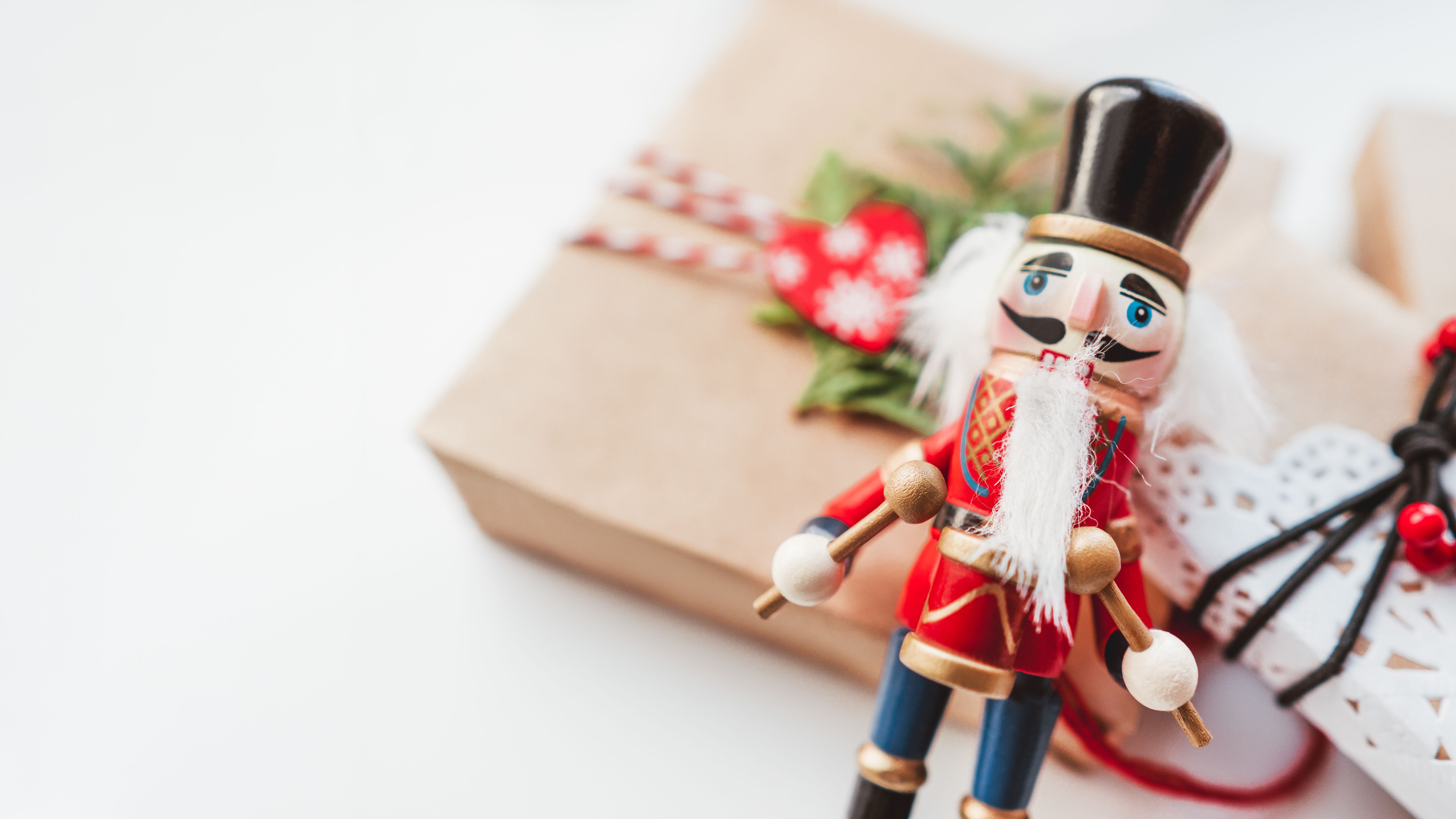 gift wrapped nutcracker
